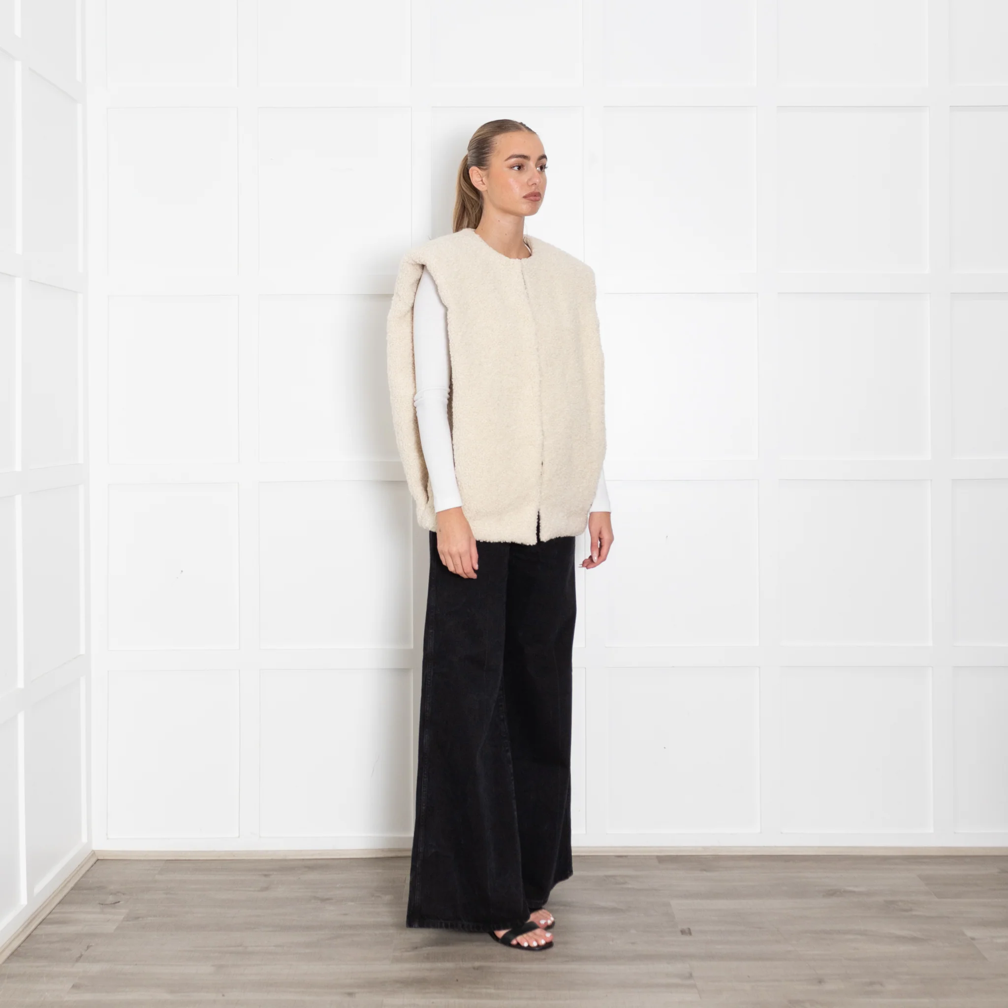 Isabel Marant Gwendalia Brushed Wool Cream Gilet - Image 7