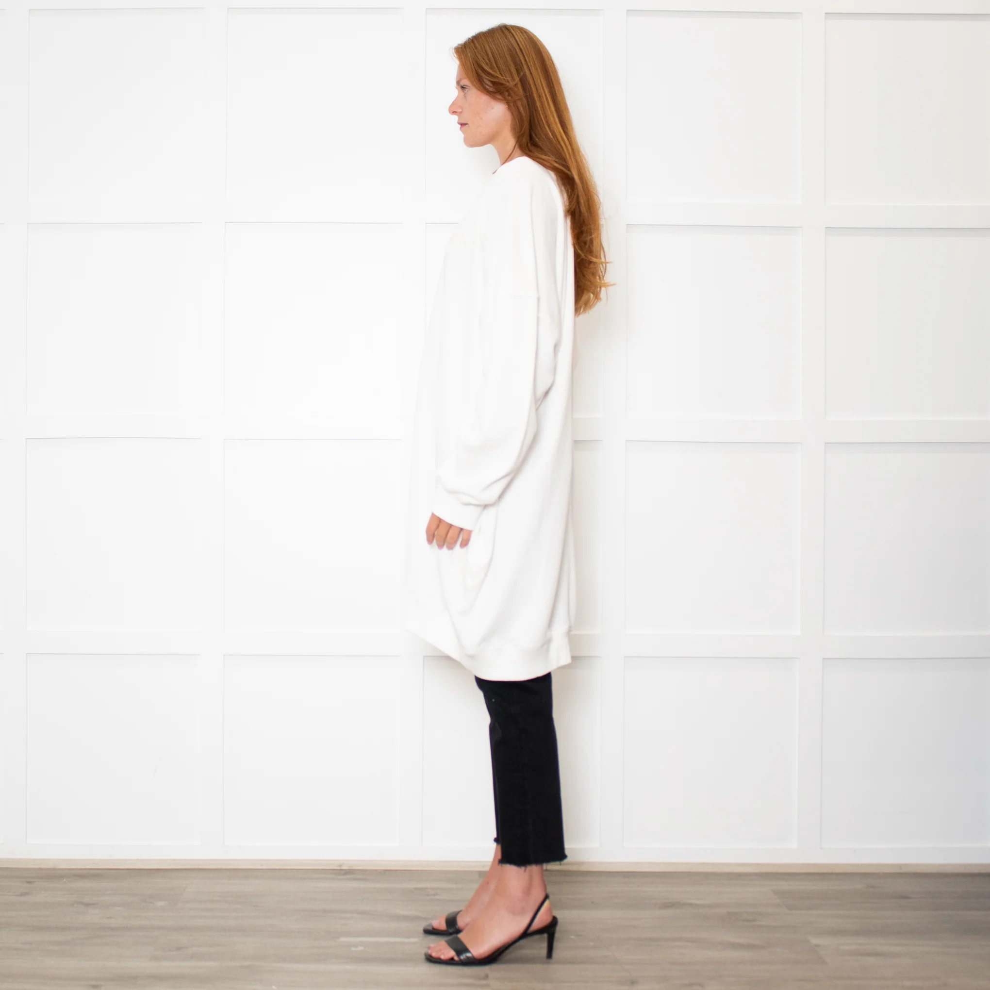 Isabel Marant Tenery Off White Oversized Sweatshirt Dress - Image 4