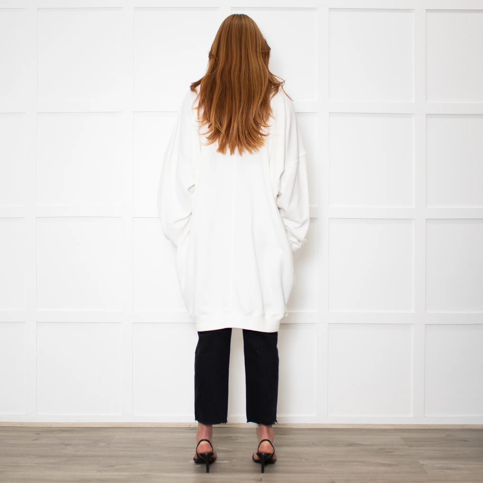 Isabel Marant Tenery Off White Oversized Sweatshirt Dress - Image 5