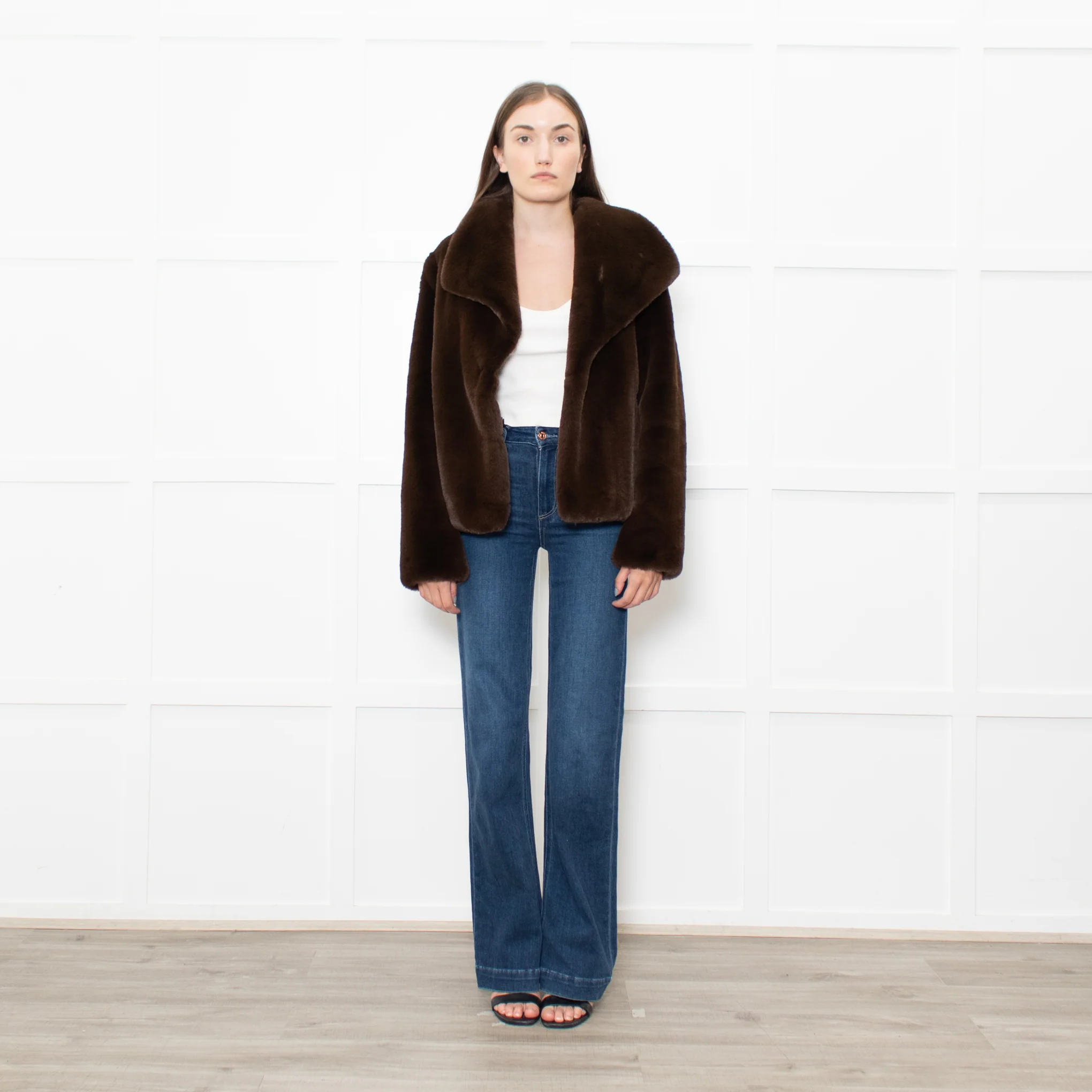 Issy London Brown Faux Fur Jacket