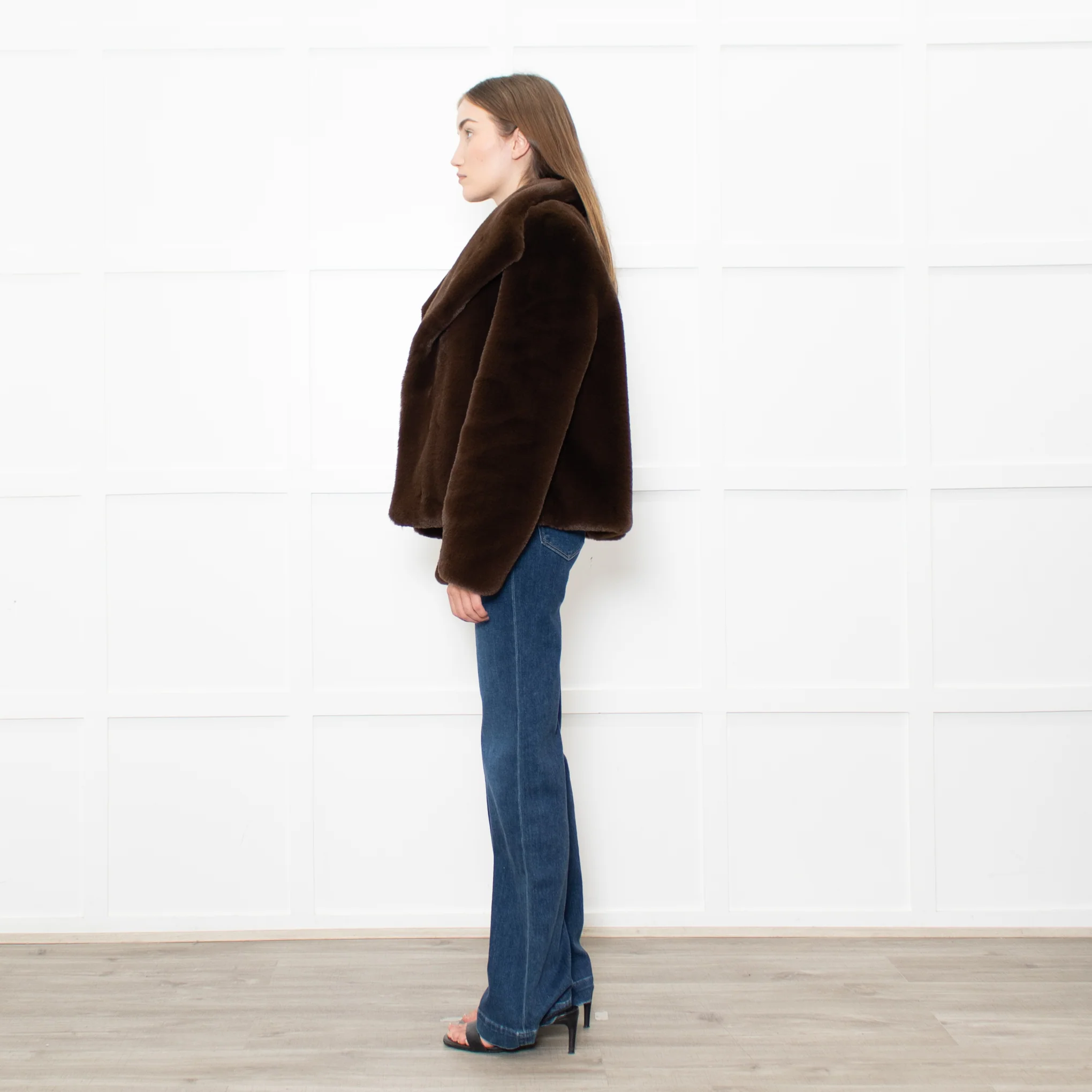 Issy London Brown Faux Fur Jacket - Image 4
