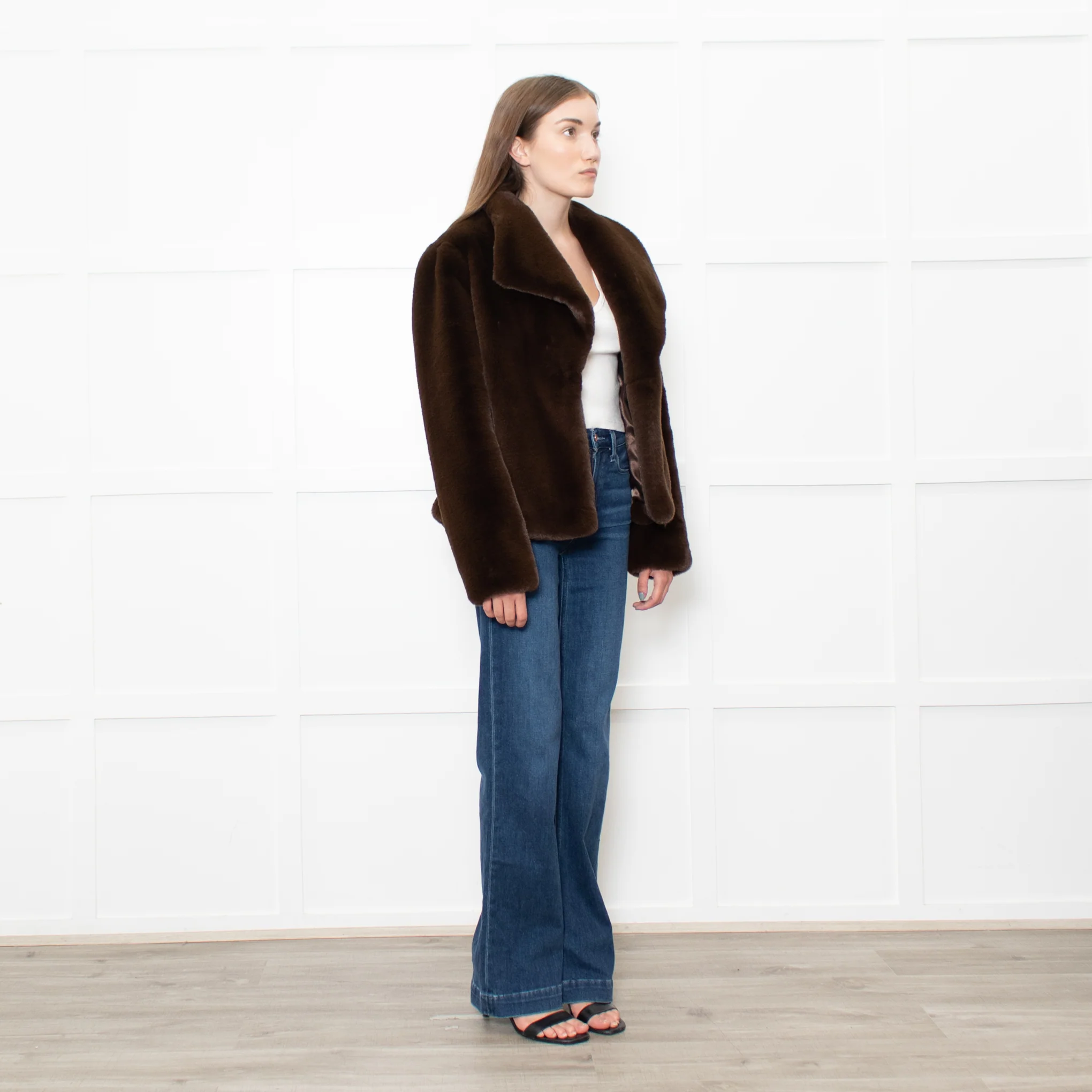 Issy London Brown Faux Fur Jacket - Image 7