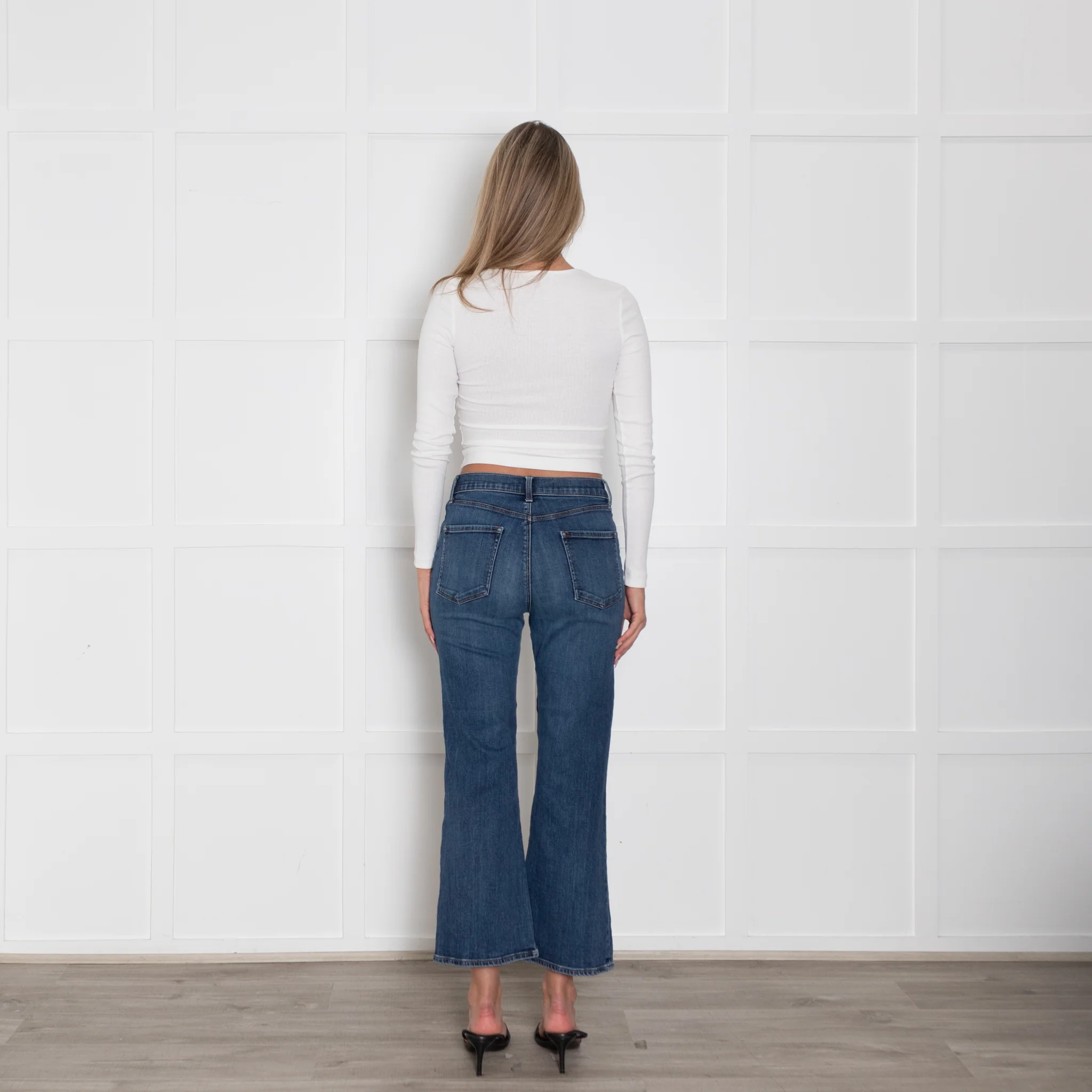 J Brand Blue Denim Cropped Stretchy Jeans - Image 5