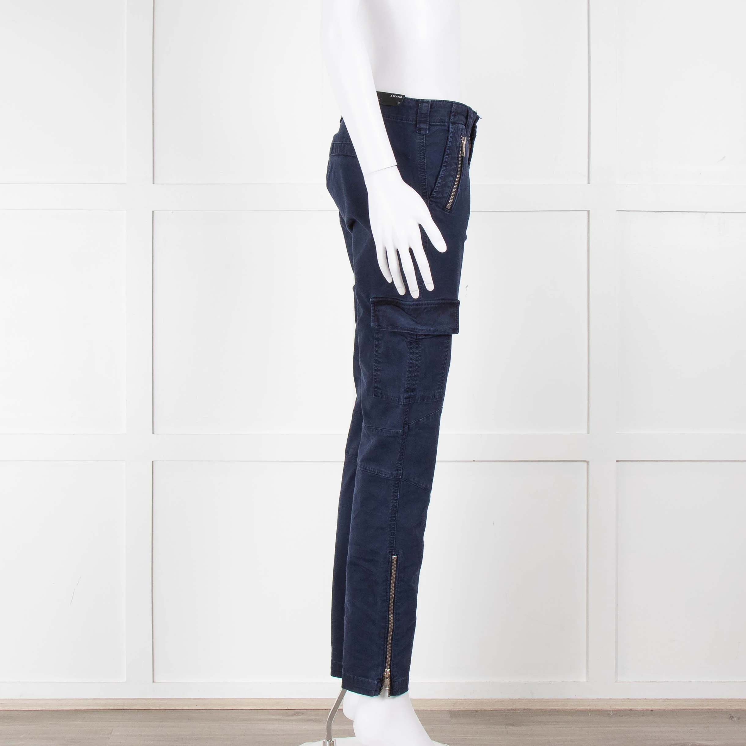 J Brand Maverick Blue Cargo Trousers - Image 3