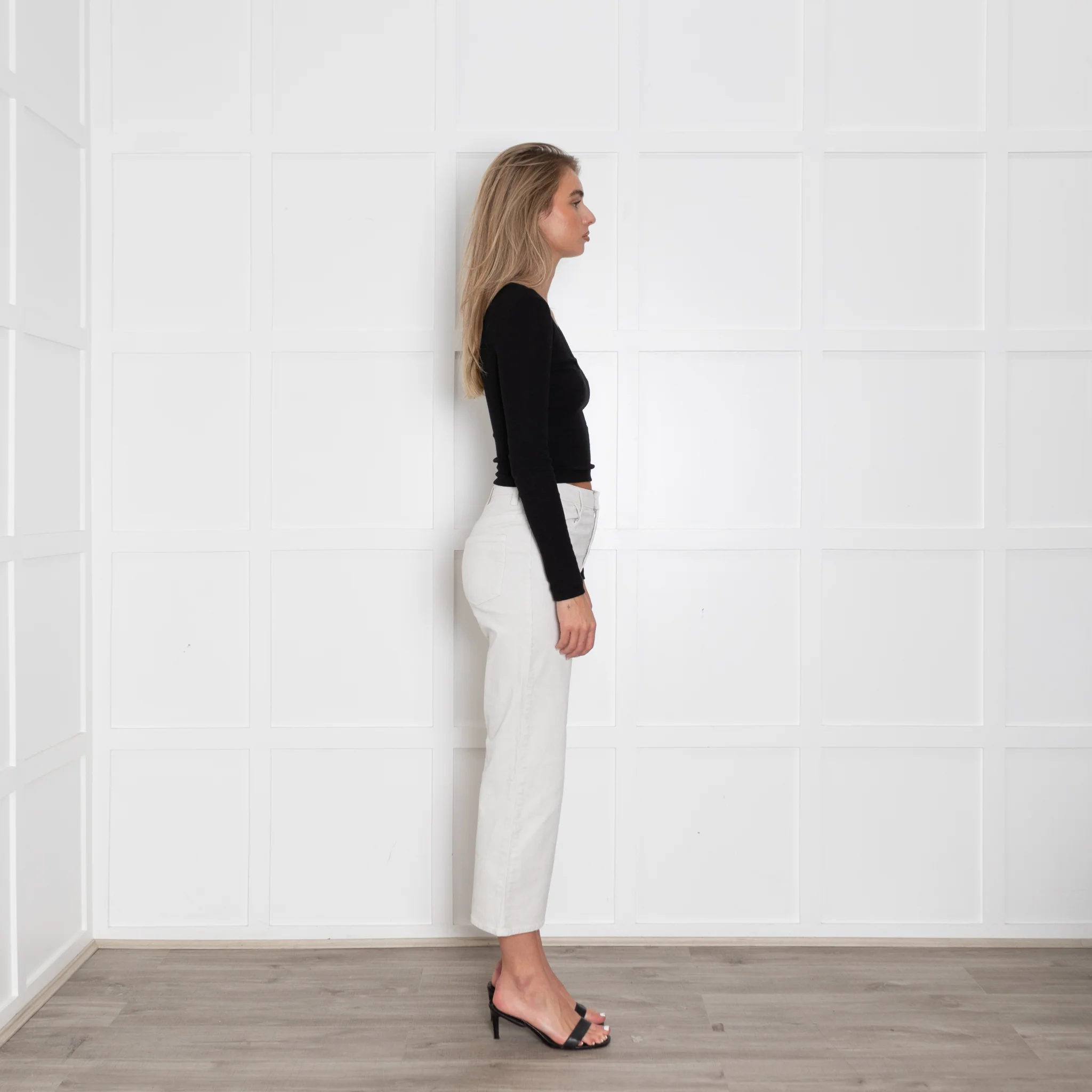 J Brand Off White Corduroy Straight Leg Trousers - Image 6