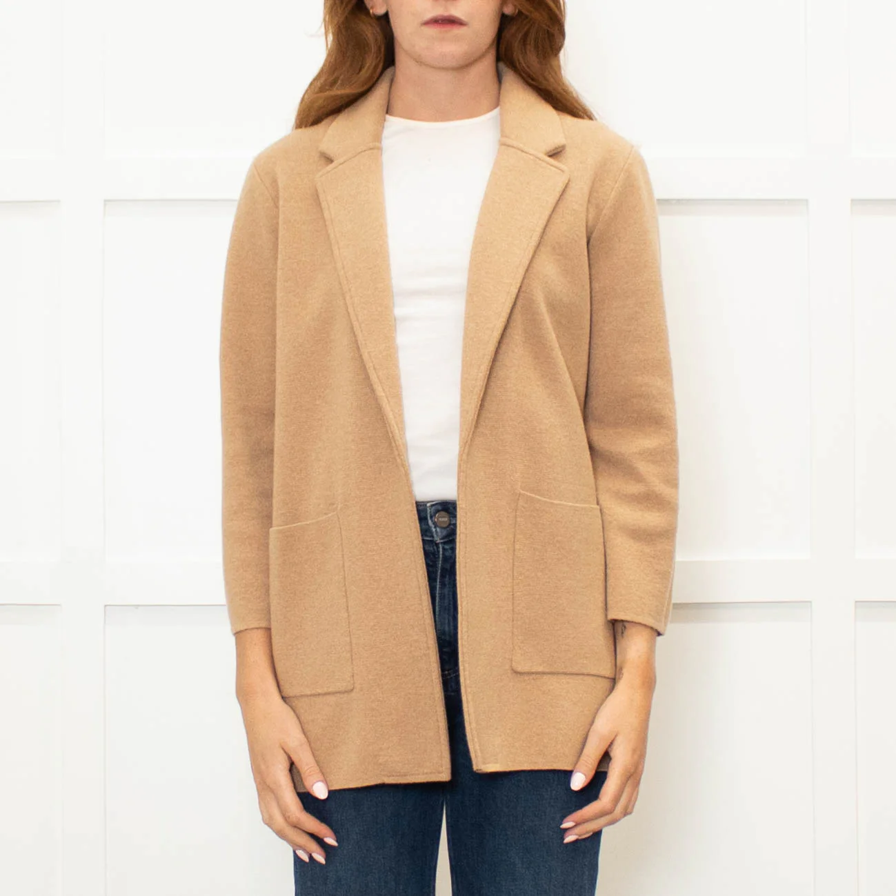J Crew Sand Open Front Knit Blazer - Image 2