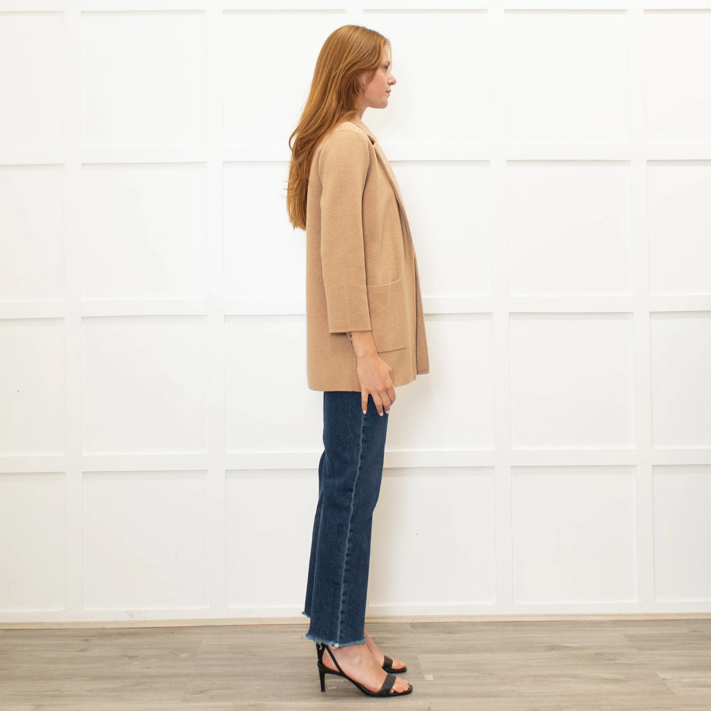 J Crew Sand Open Front Knit Blazer - Image 6
