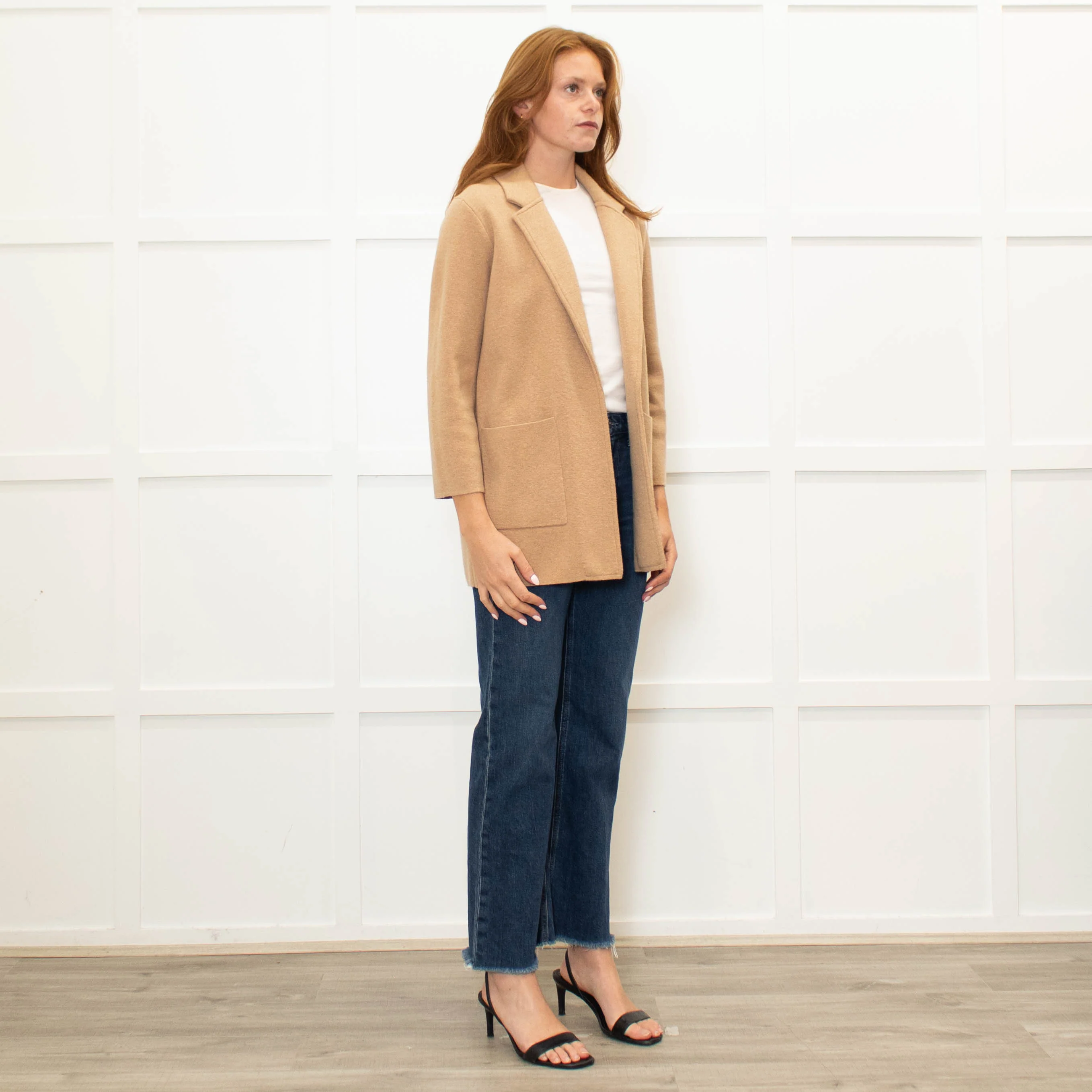 J Crew Sand Open Front Knit Blazer - Image 7