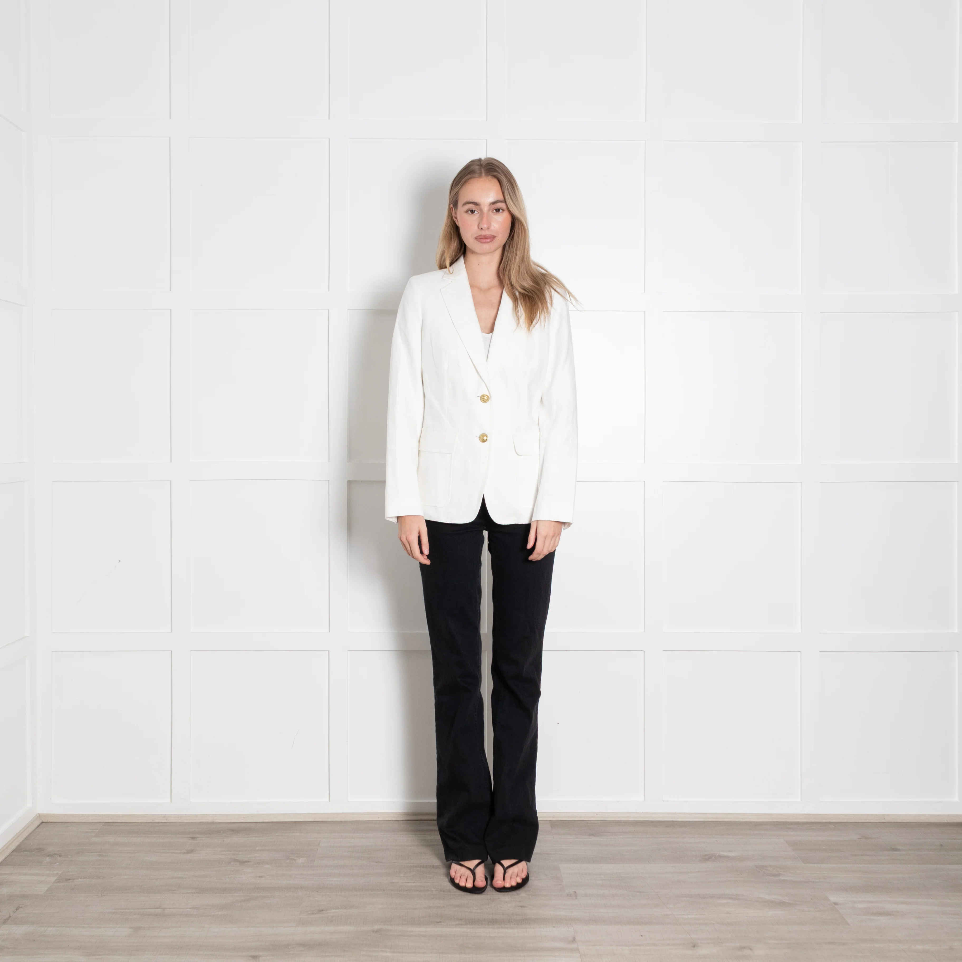 J Crew White Linen Blazer