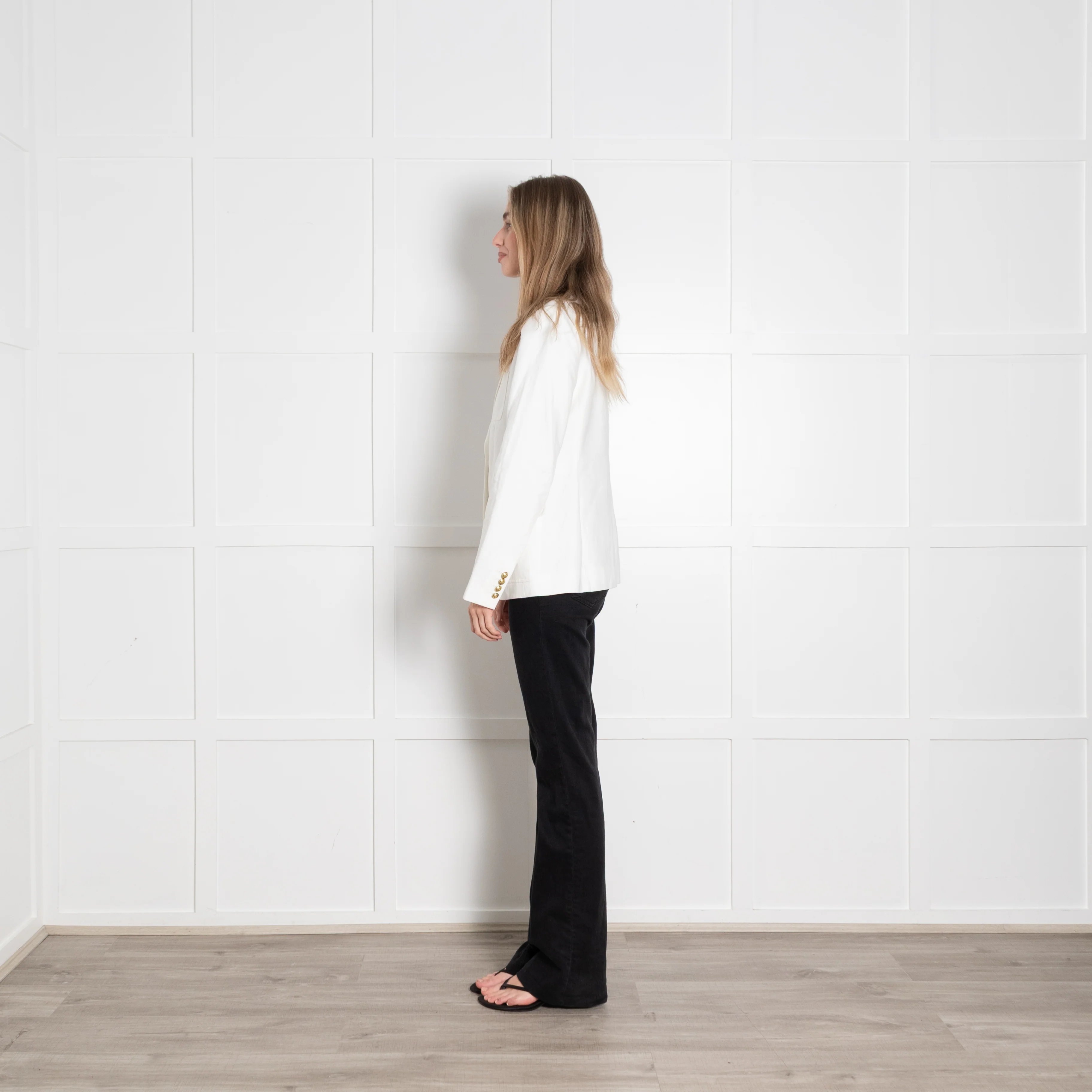 J Crew White Linen Blazer - Image 4