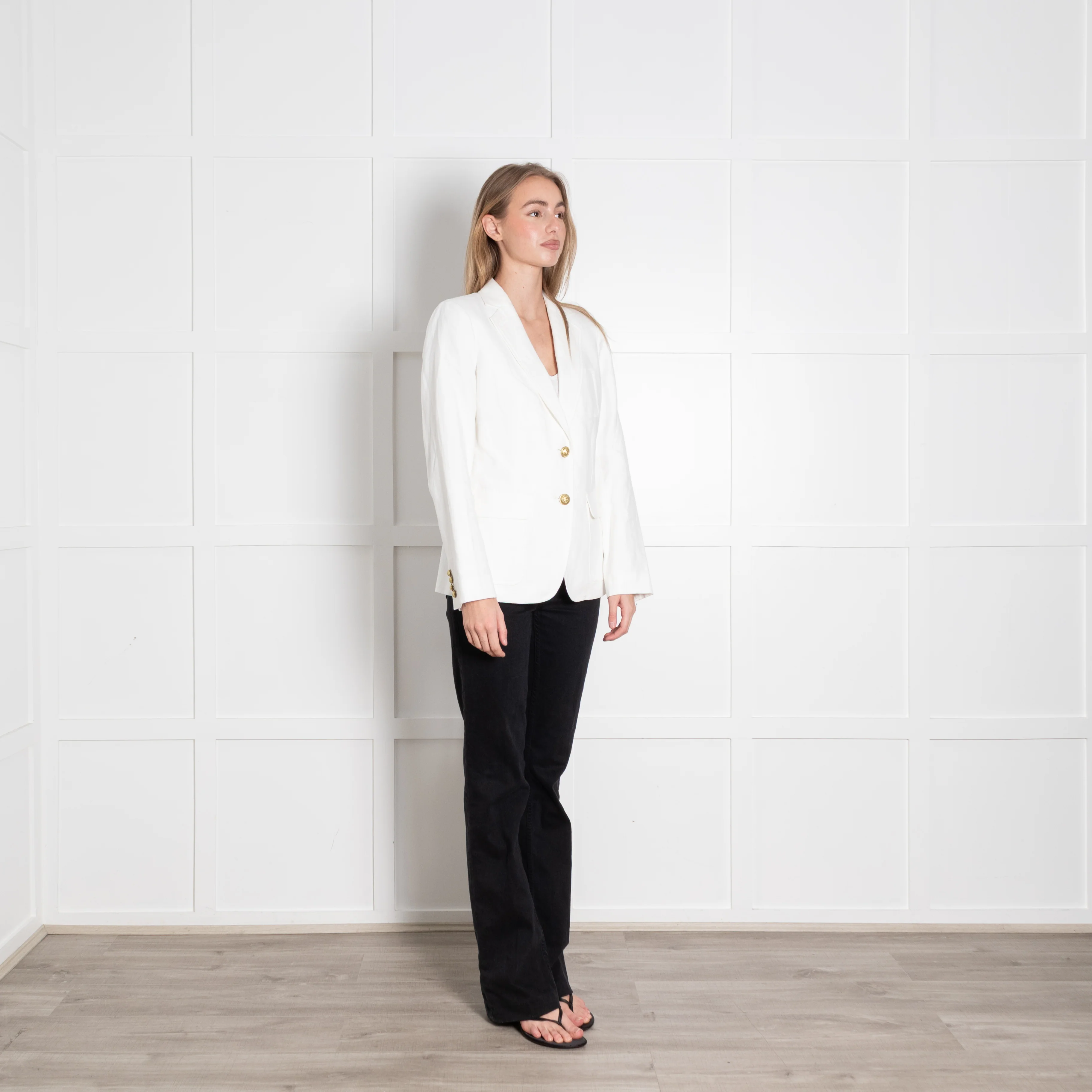 J Crew White Linen Blazer - Image 7