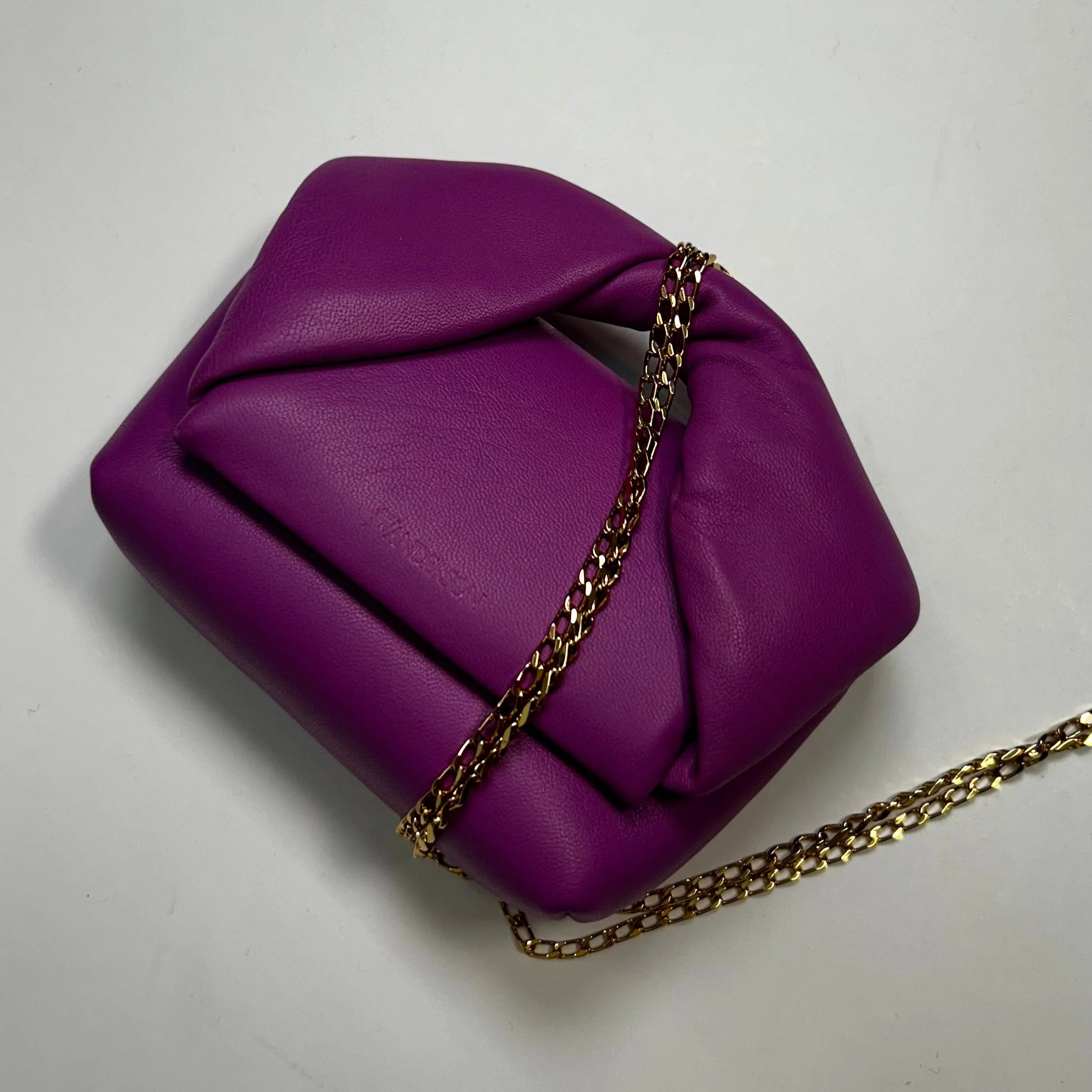 J W Anderson Purple Leather Nano Twister Bag - Image 7