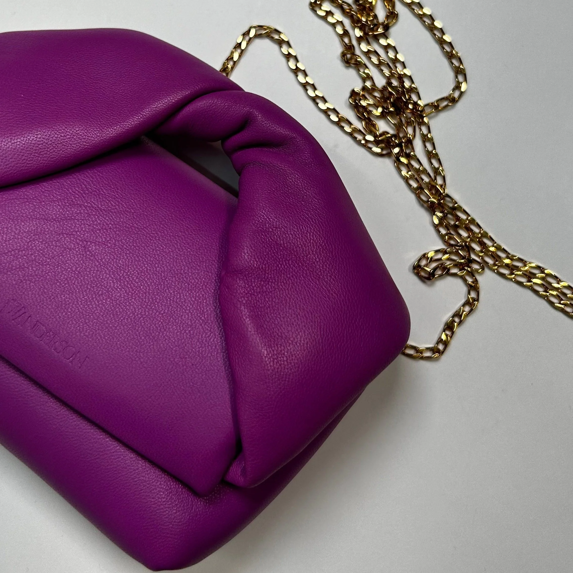 J W Anderson Purple Leather Nano Twister Bag - Image 8