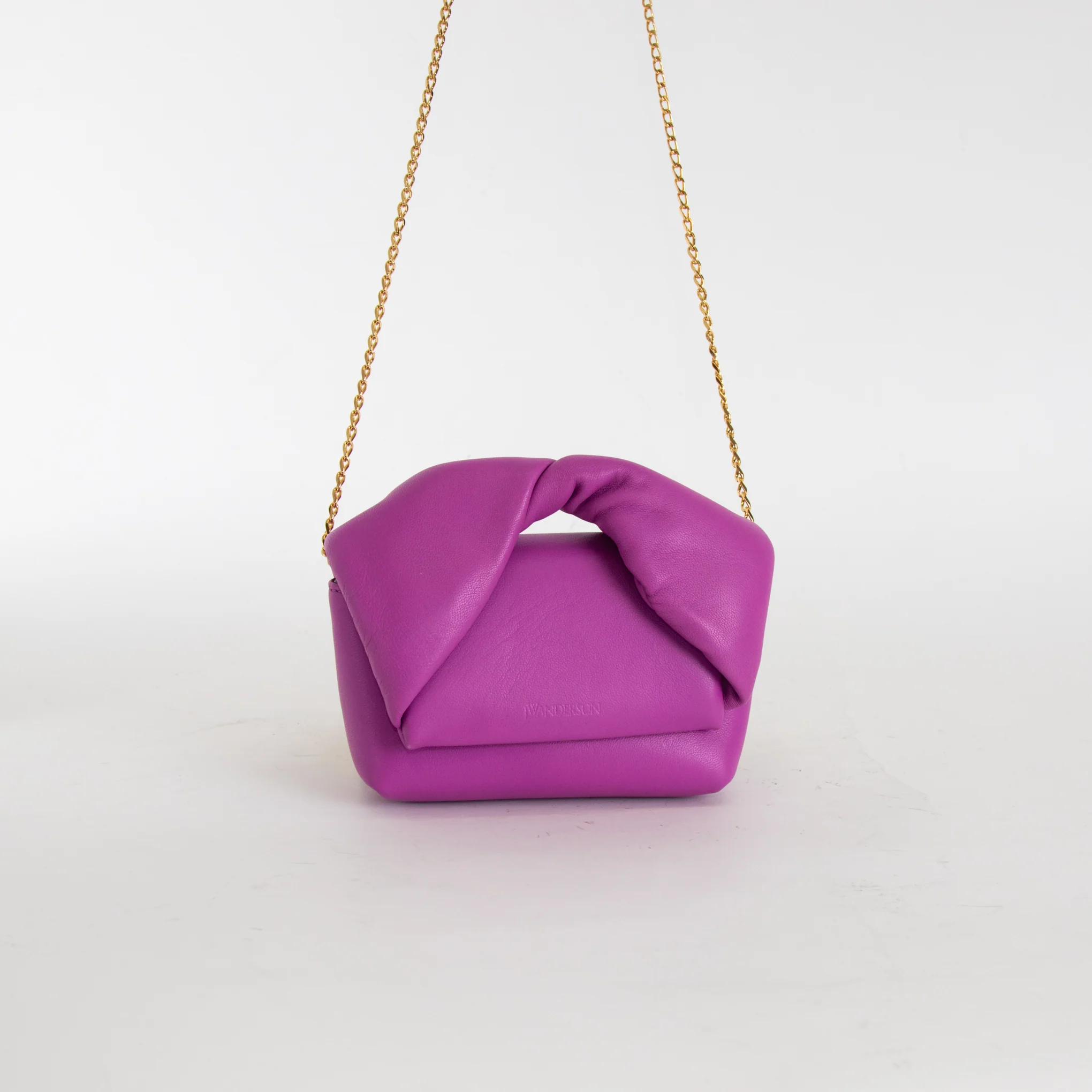 J W Anderson Purple Leather Nano Twister Bag - Image 9