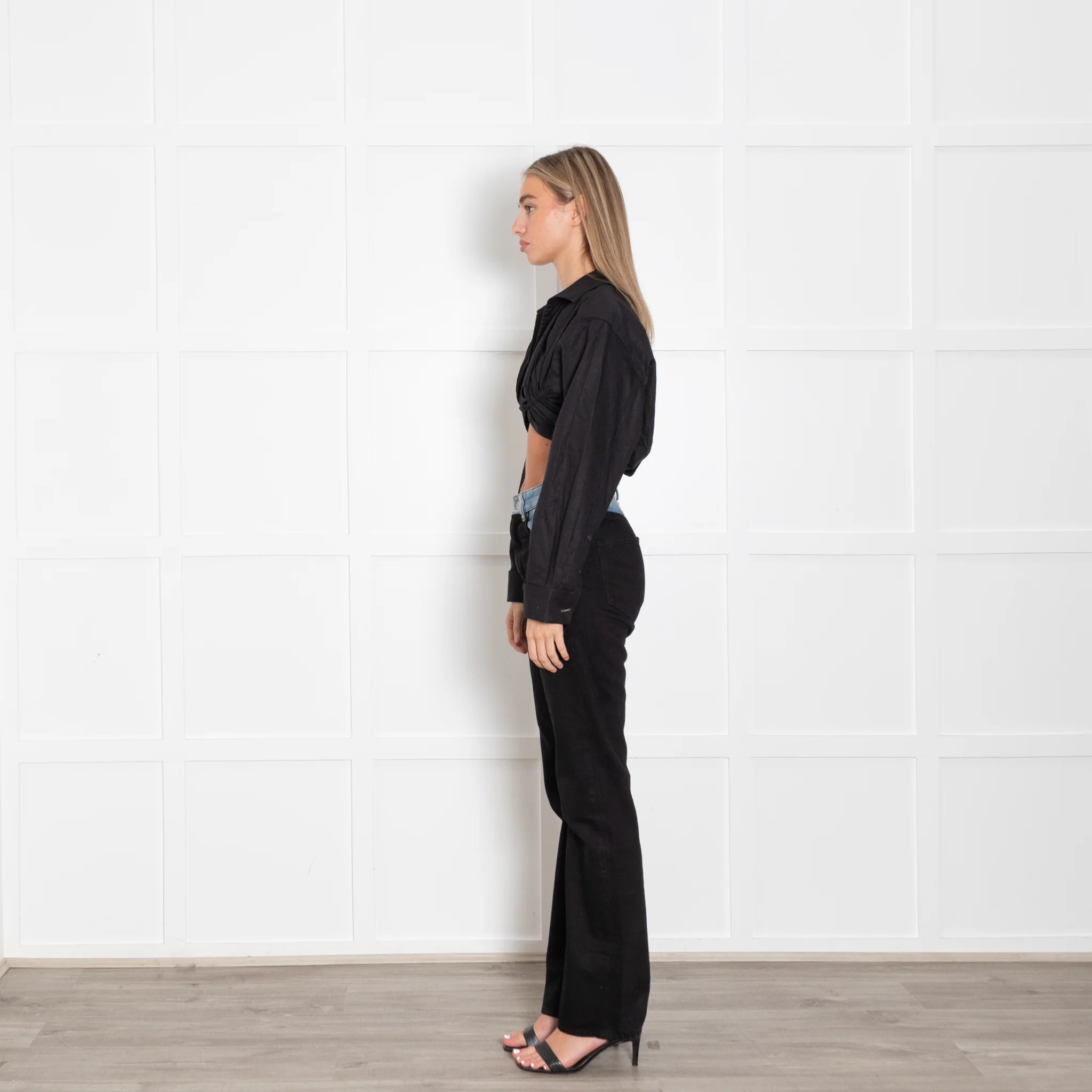 Jacquemus Black Button Up Crop Shirt - Image 4