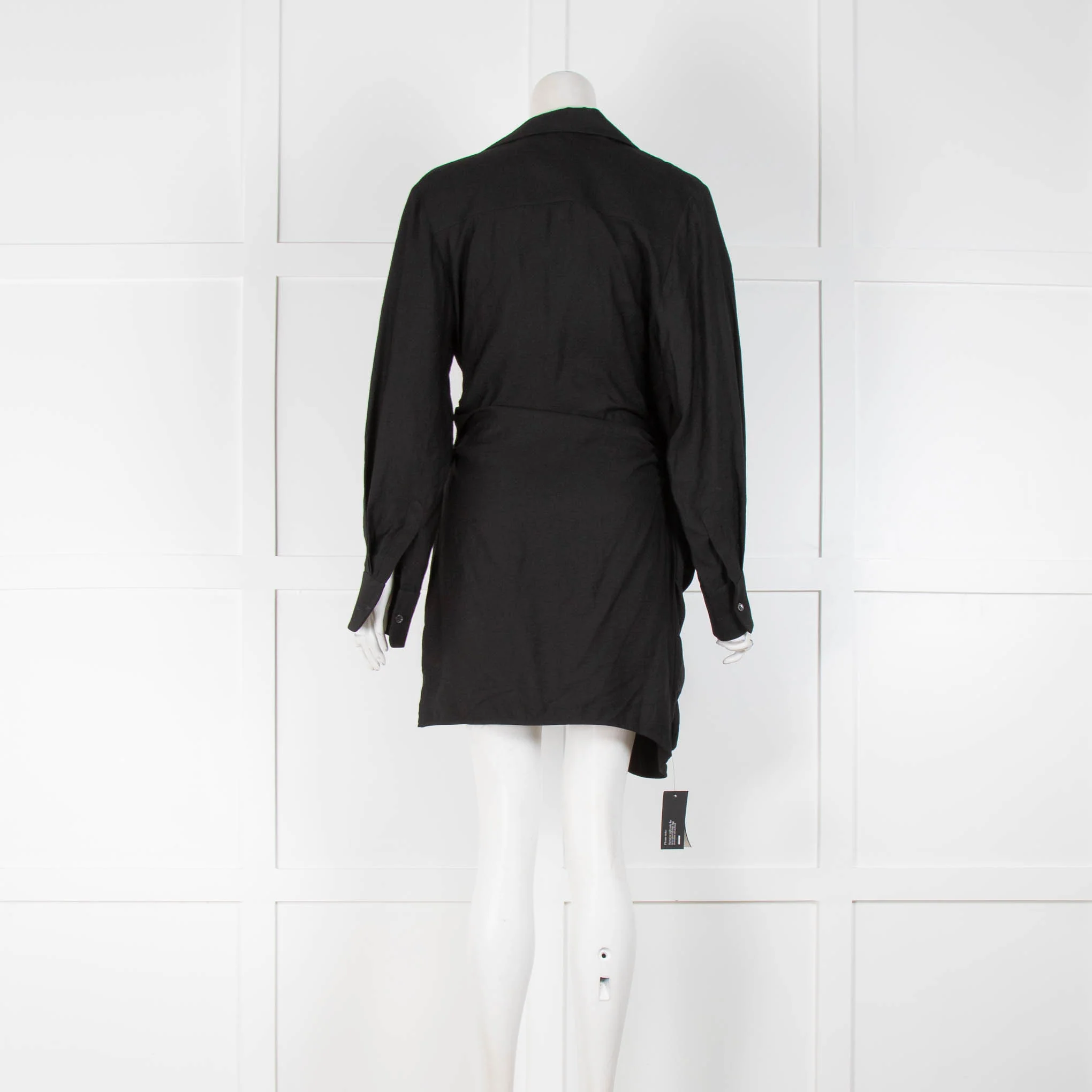 Jacquemus Black Draped Bahia Mini Dress - Image 3