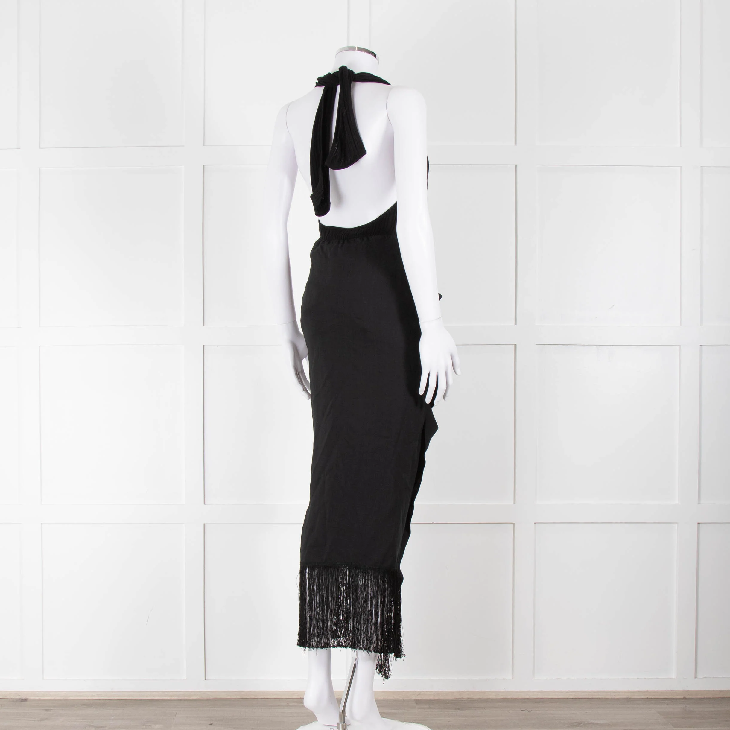 Jacquemus Black La Robe Drapeado - Image 4