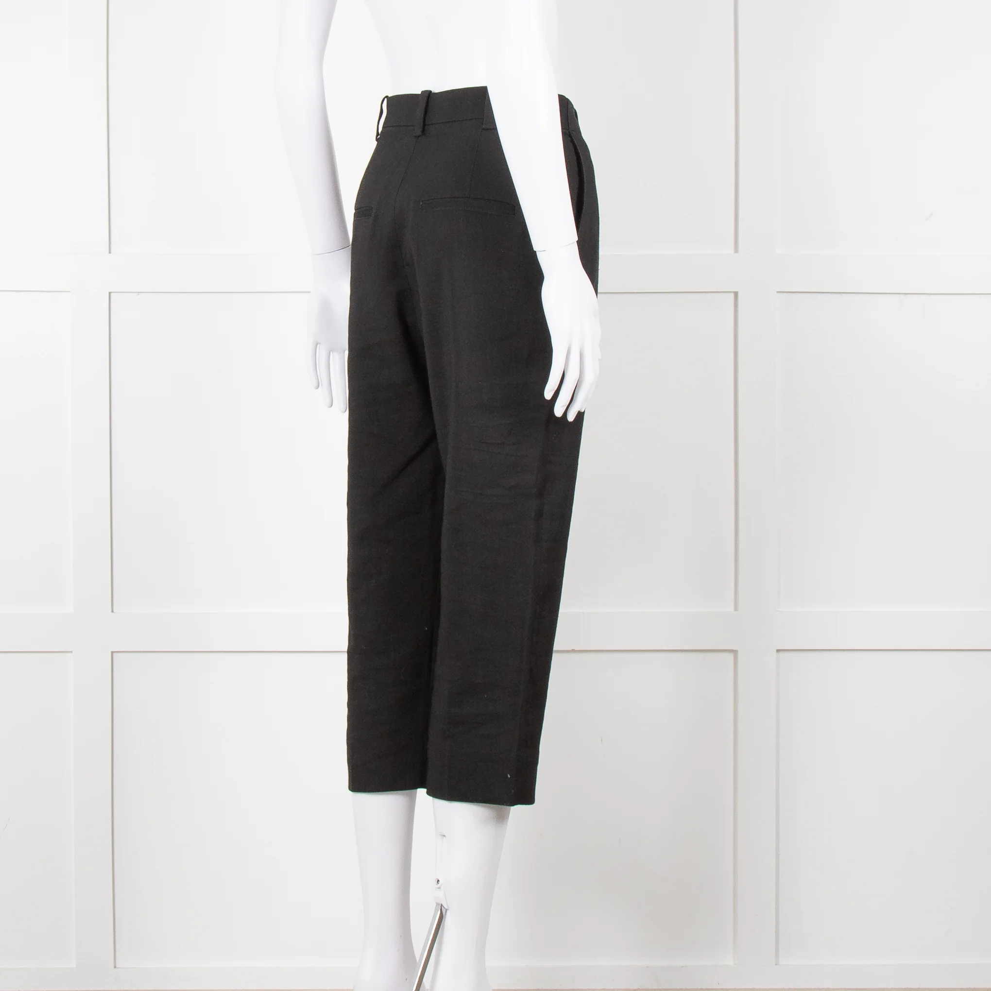 Jacquemus Black Linen High Waist Trousers - Image 4
