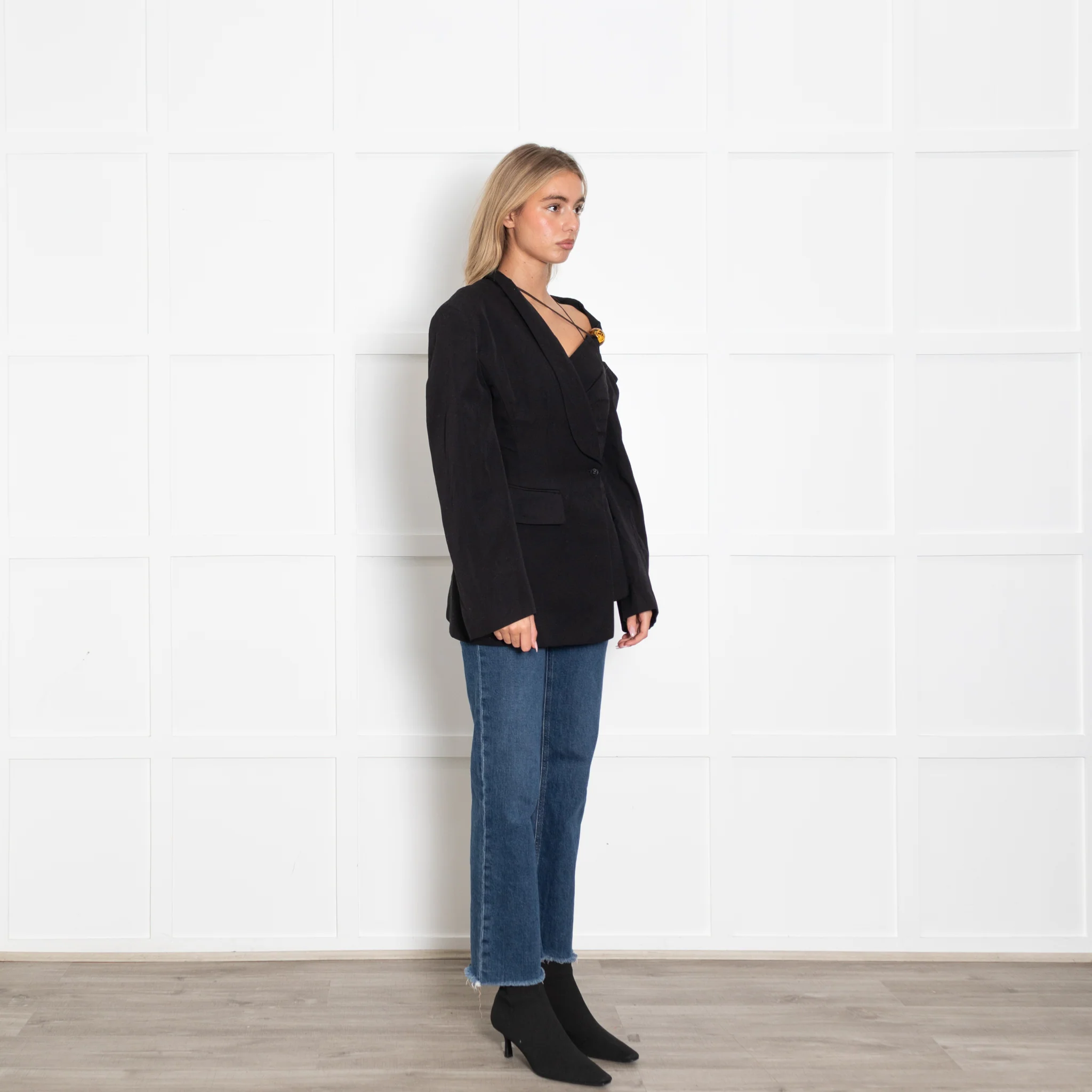 Jacquemus Black One Shoulder Baska Jacket - Image 7