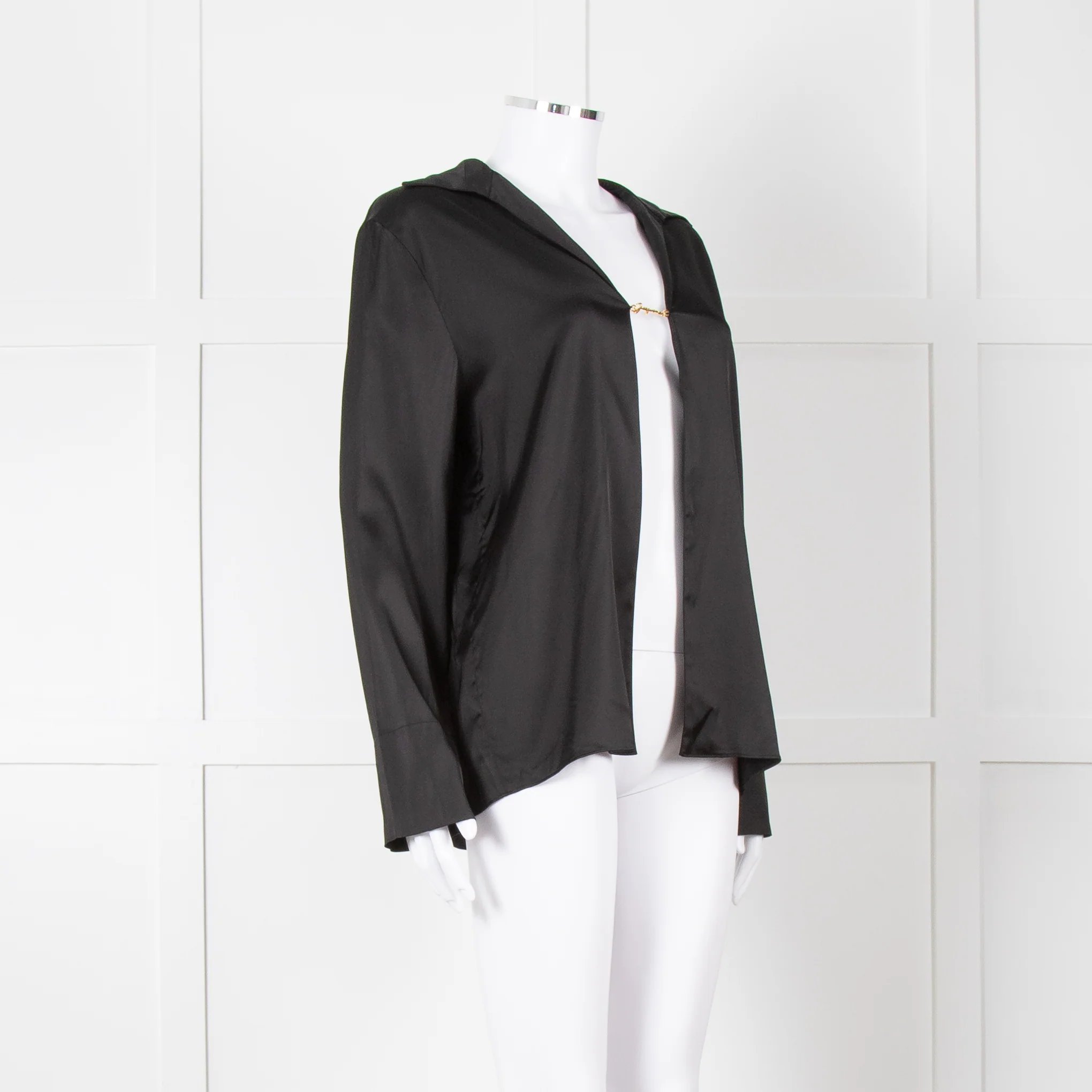 Jacquemus Black Satin Le Notte Blouse - Image 2