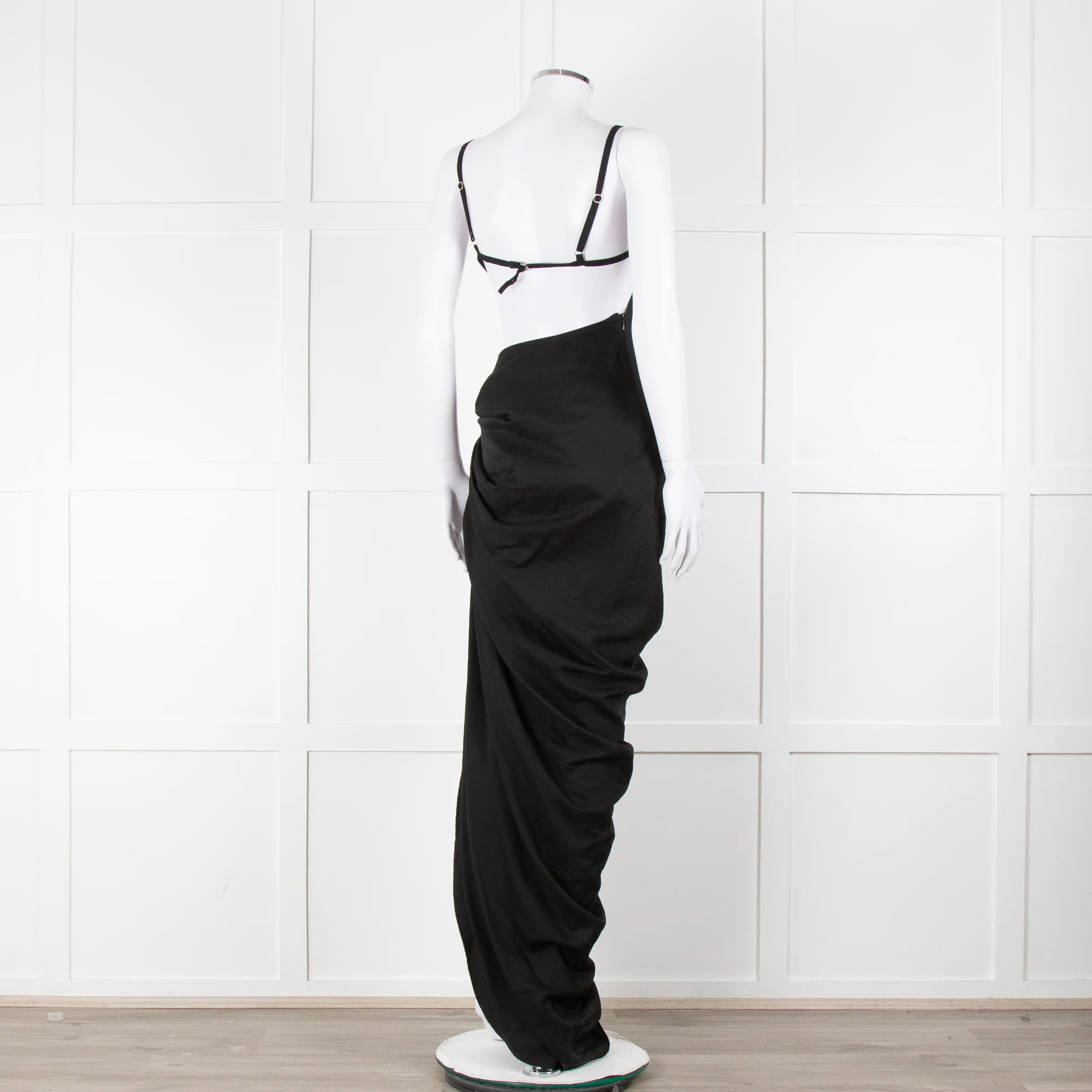 Jacquemus Black Side Ruched Le Papier Dress - Image 4