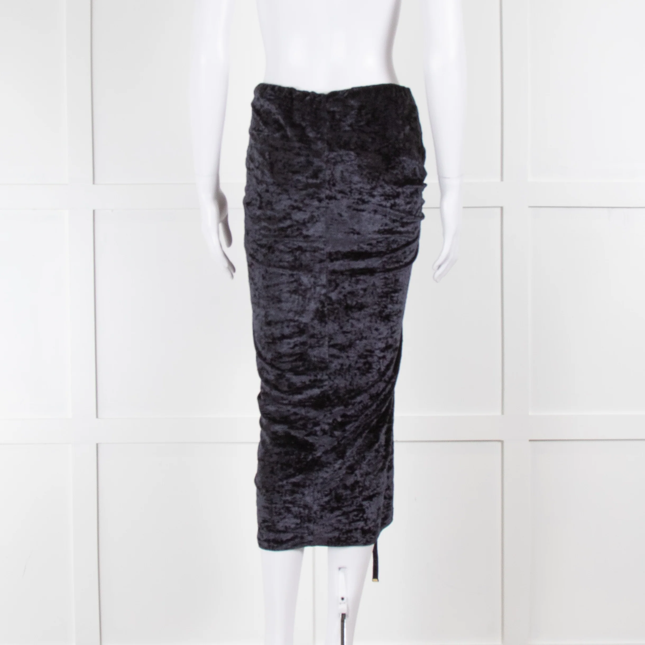 Jacquemus Black Velvet Le Jupe Pareo Croissant Skirt - Image 5