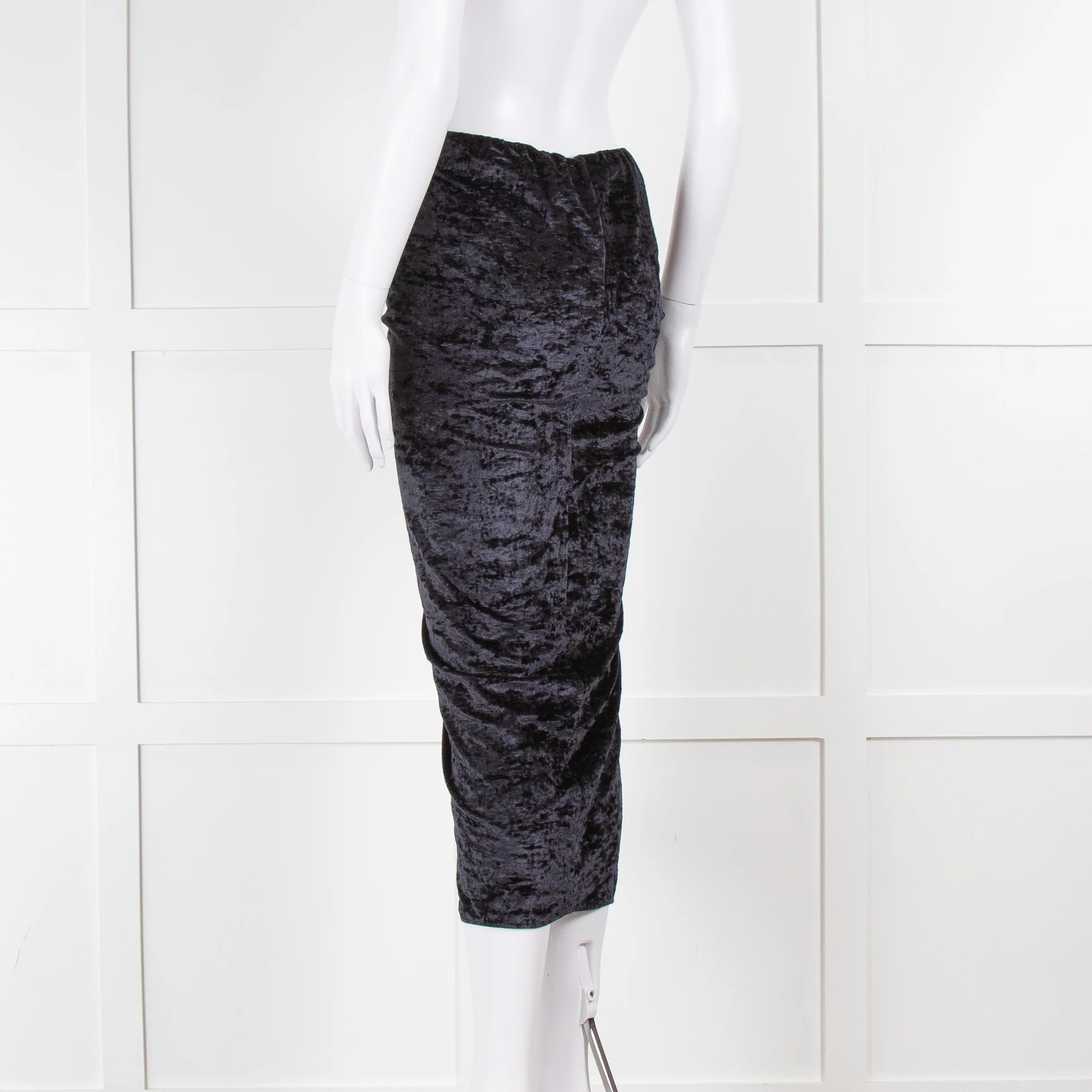 Jacquemus Black Velvet Le Jupe Pareo Croissant Skirt - Image 6