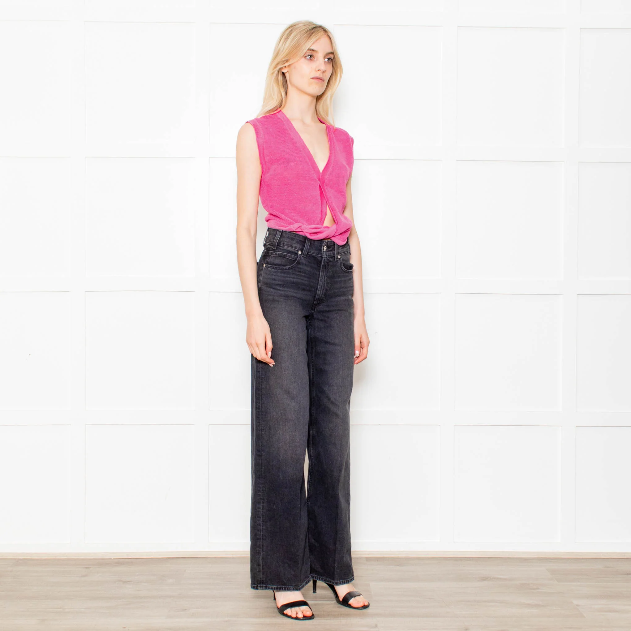 Jacquemus Pink Knitted Twist Front Vest - Image 7