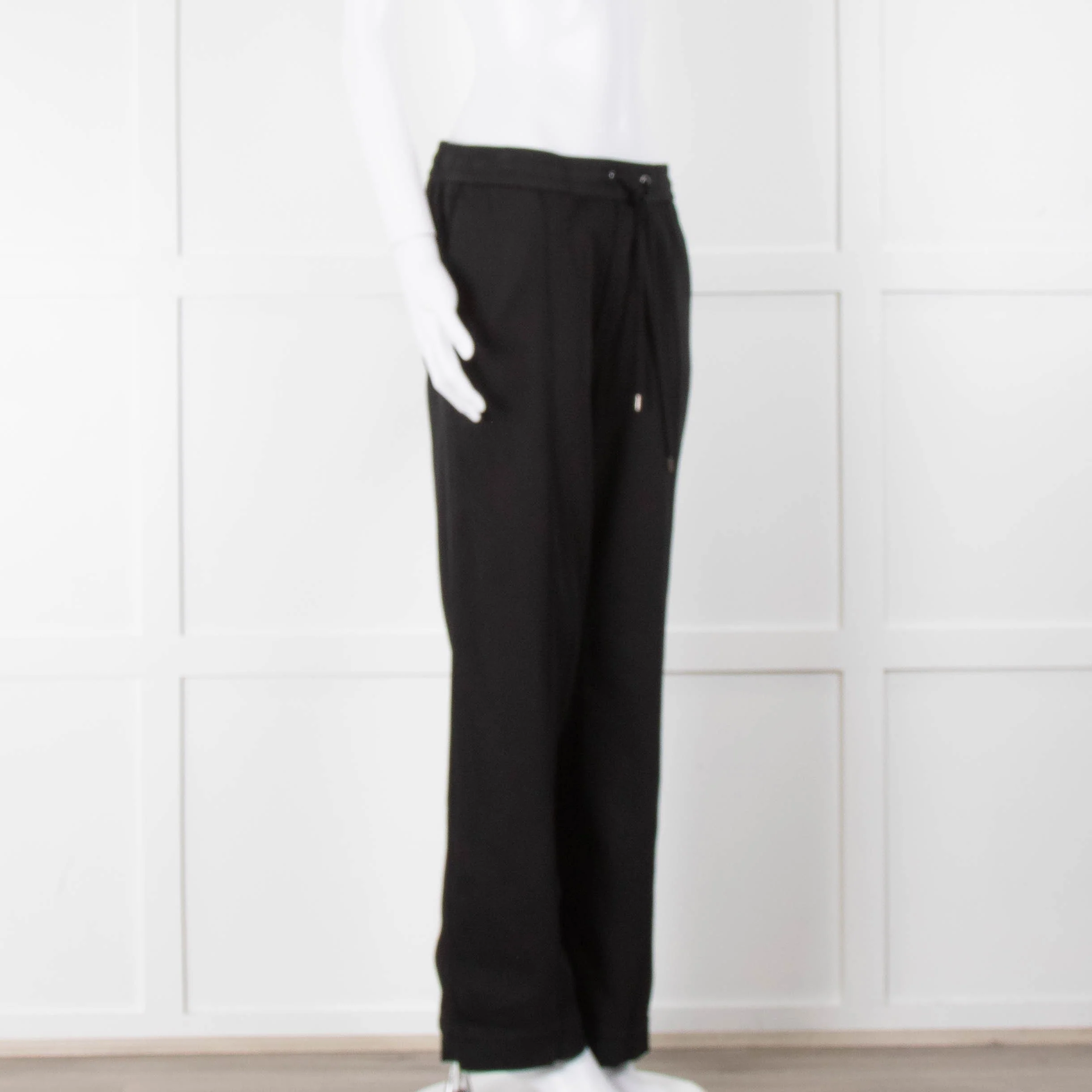 James Perse Black Wide Legged Joggers - Image 2