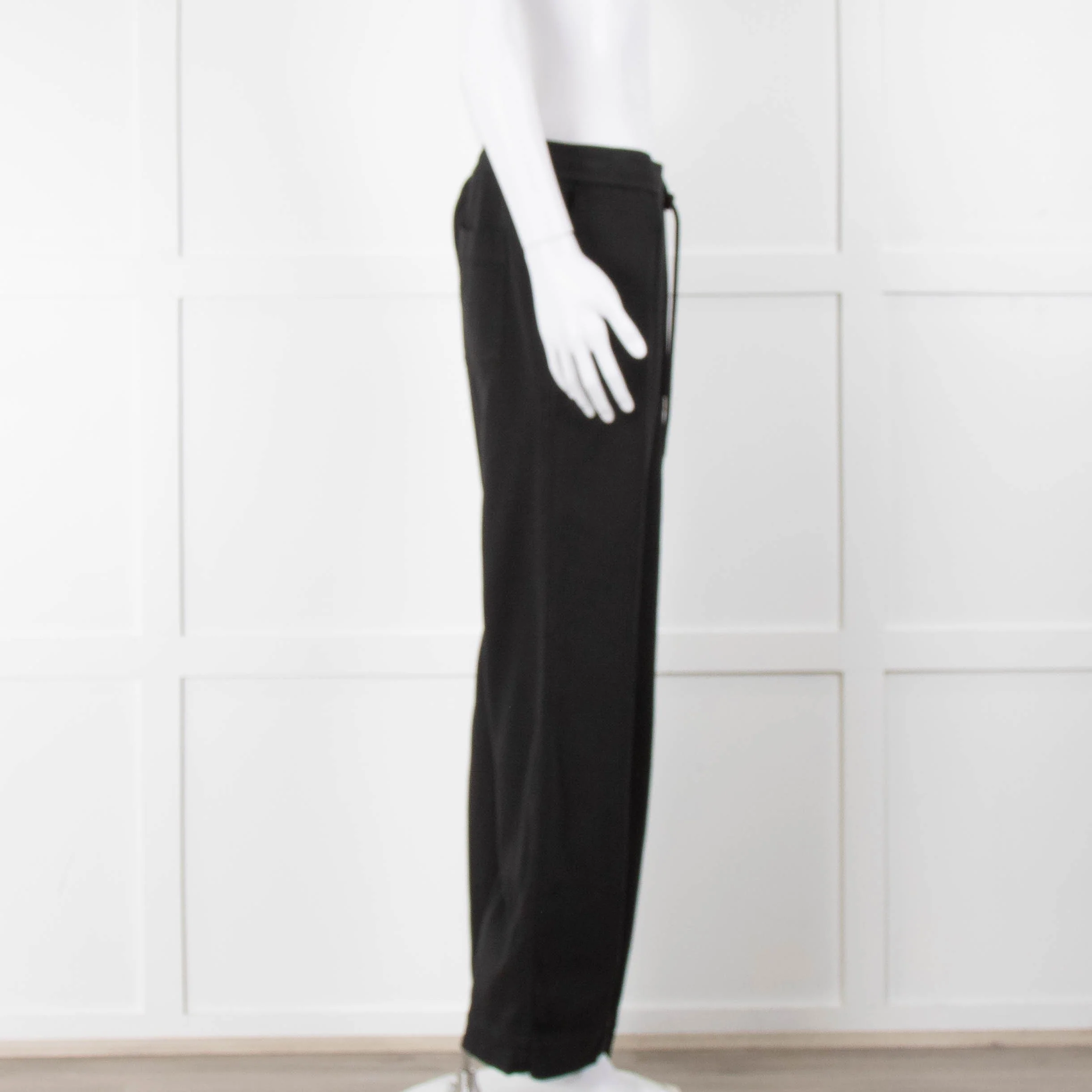James Perse Black Wide Legged Joggers - Image 3