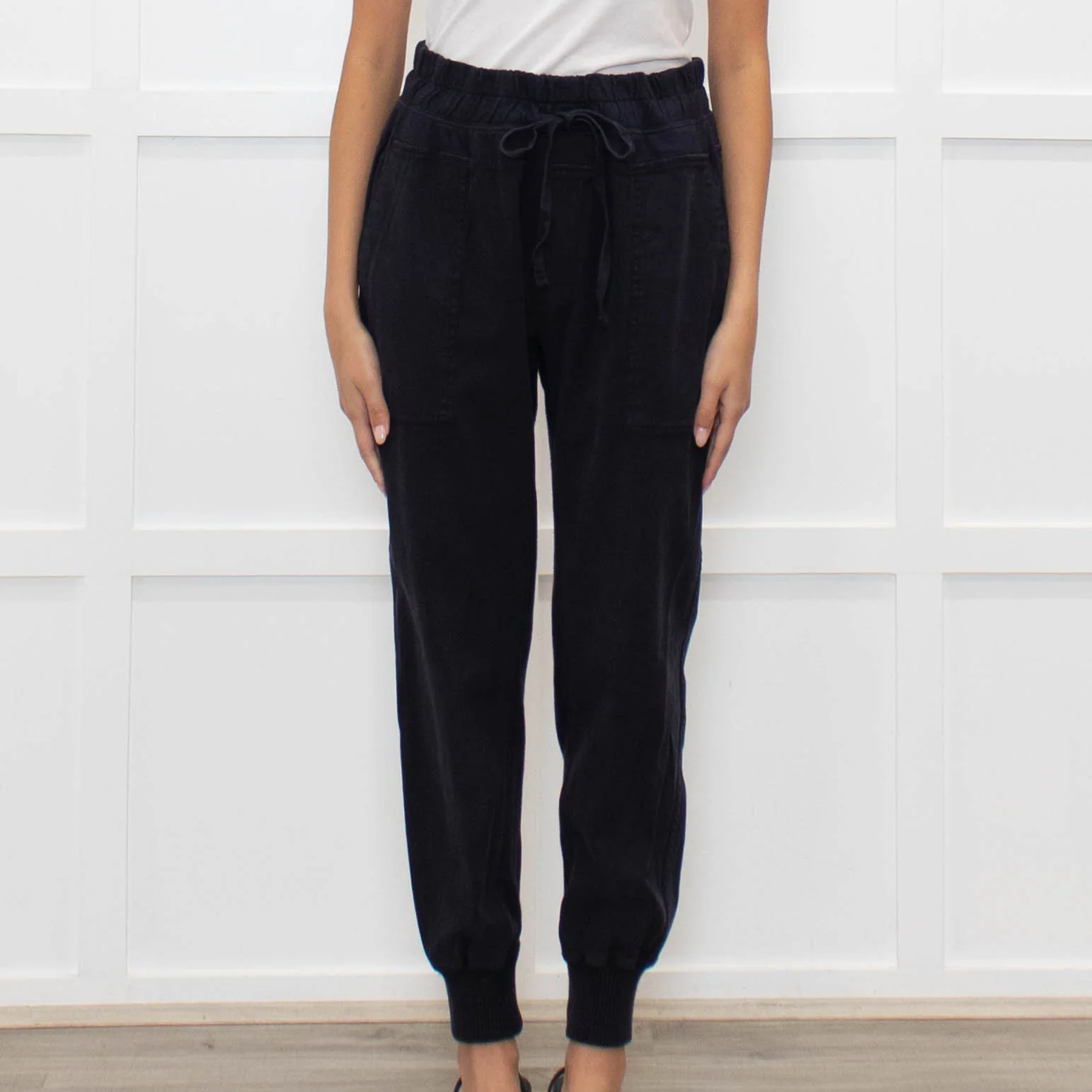 James Perse Navy Jogger Style Trousers - Image 2
