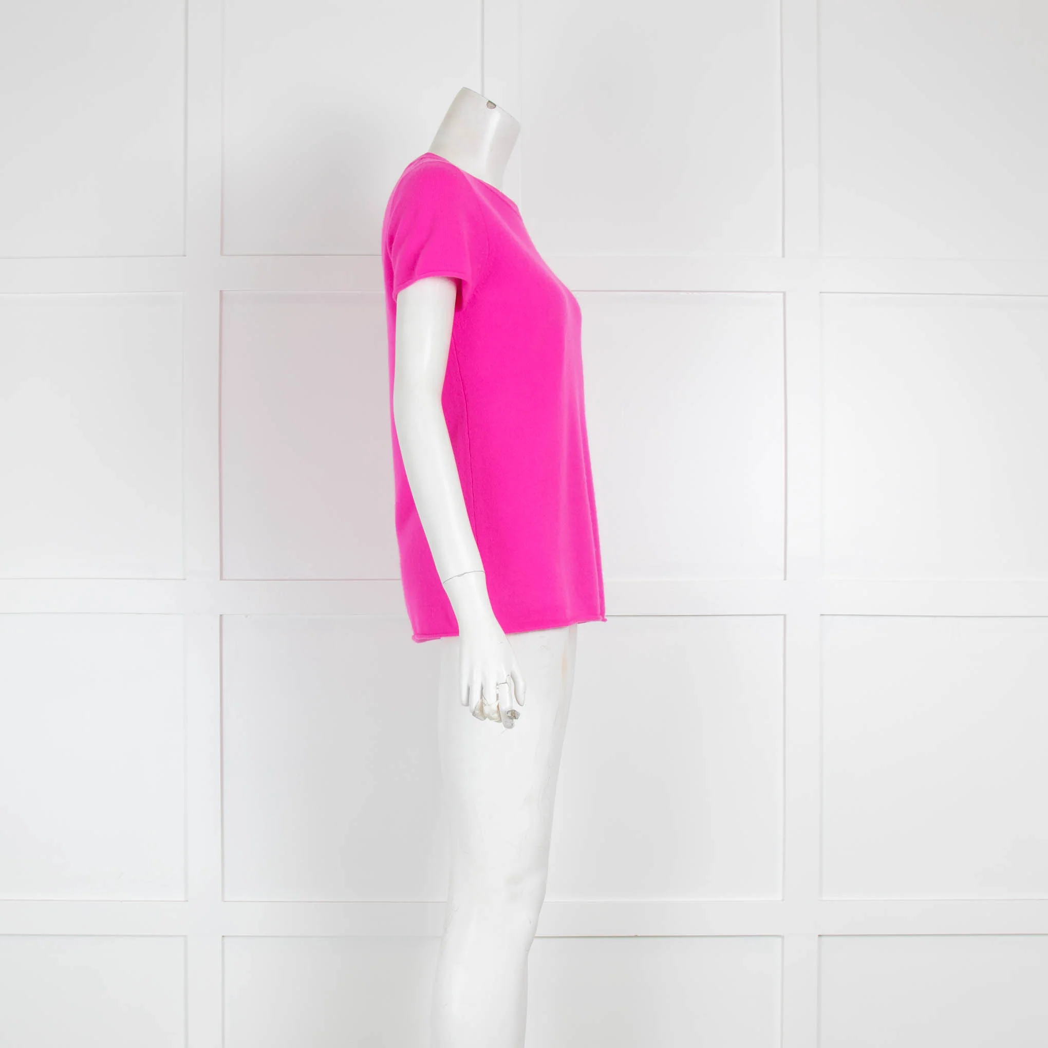 J.Crew Bright Pink Cashmere Short  Sleeve Sweater - Image 2