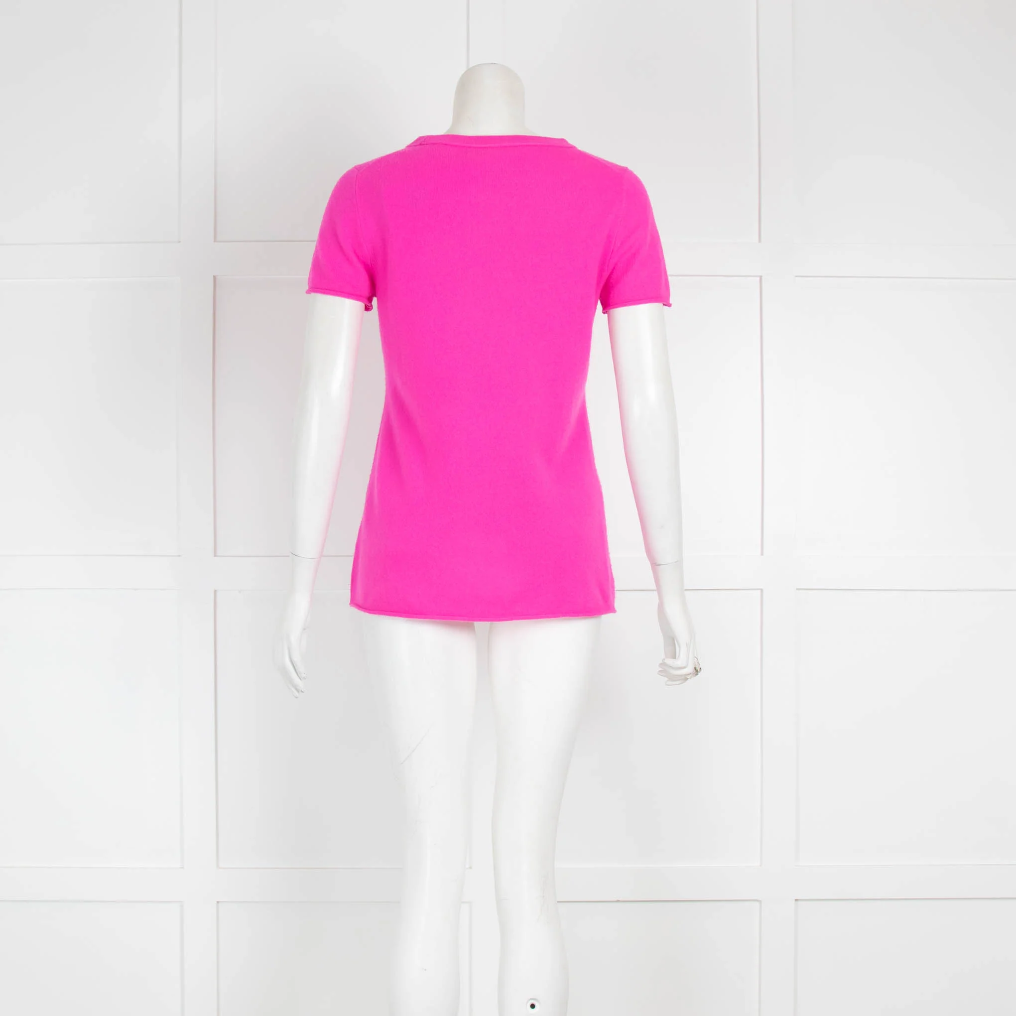 J.Crew Bright Pink Cashmere Short  Sleeve Sweater - Image 3