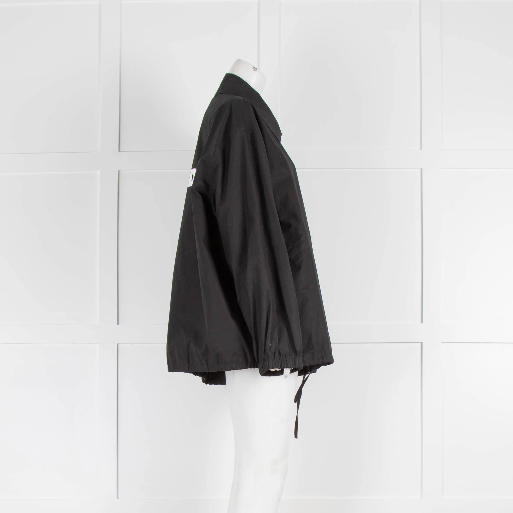 Jil Sander Black Cotton-Polin Jacket with Logo Back - Image 2