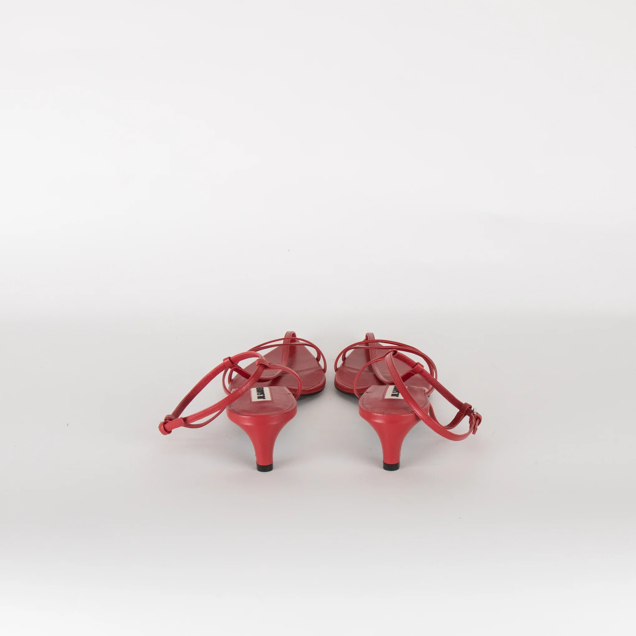 Jil Sander Papered Calf Cranberry Sandal - Image 6