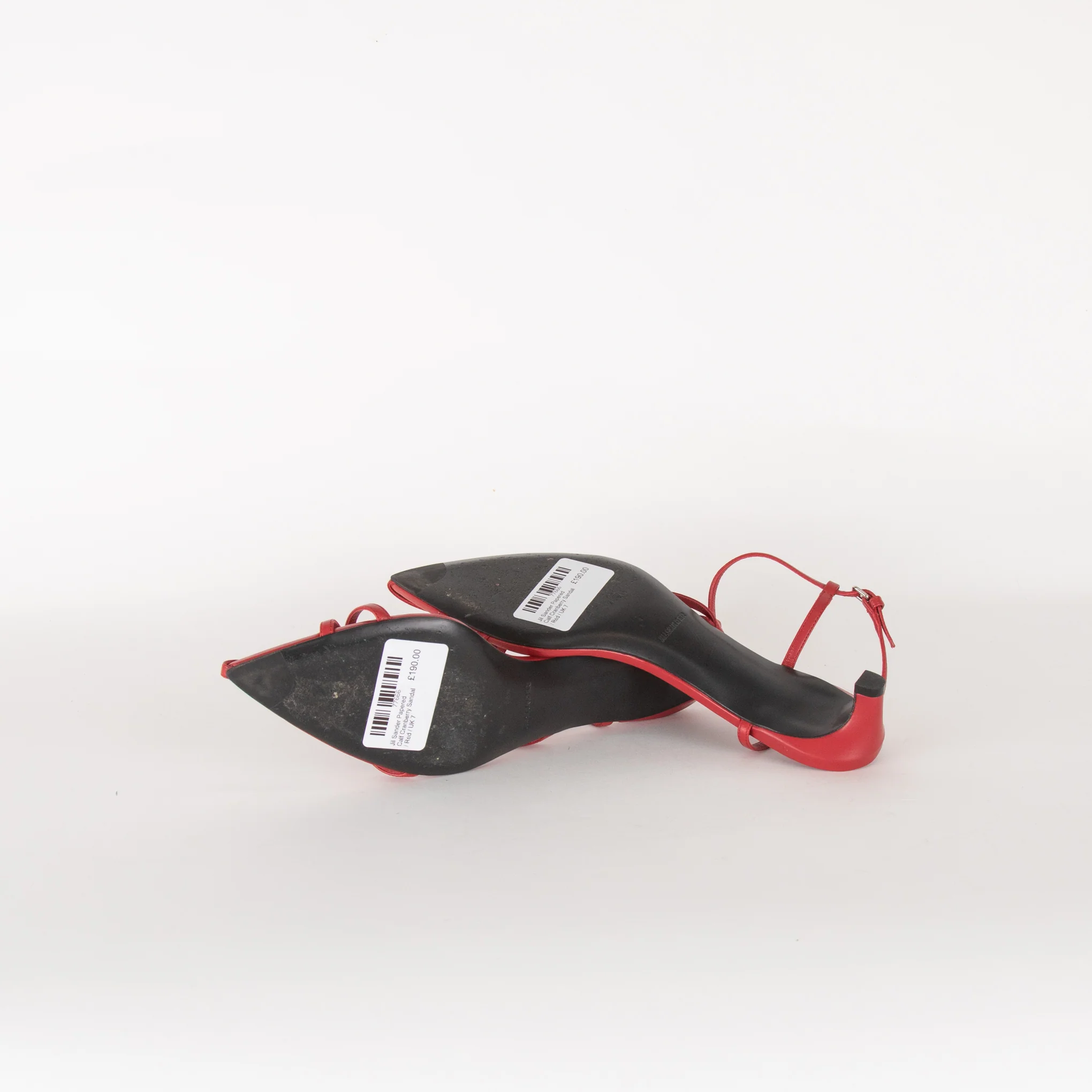 Jil Sander Papered Calf Cranberry Sandal - Image 8