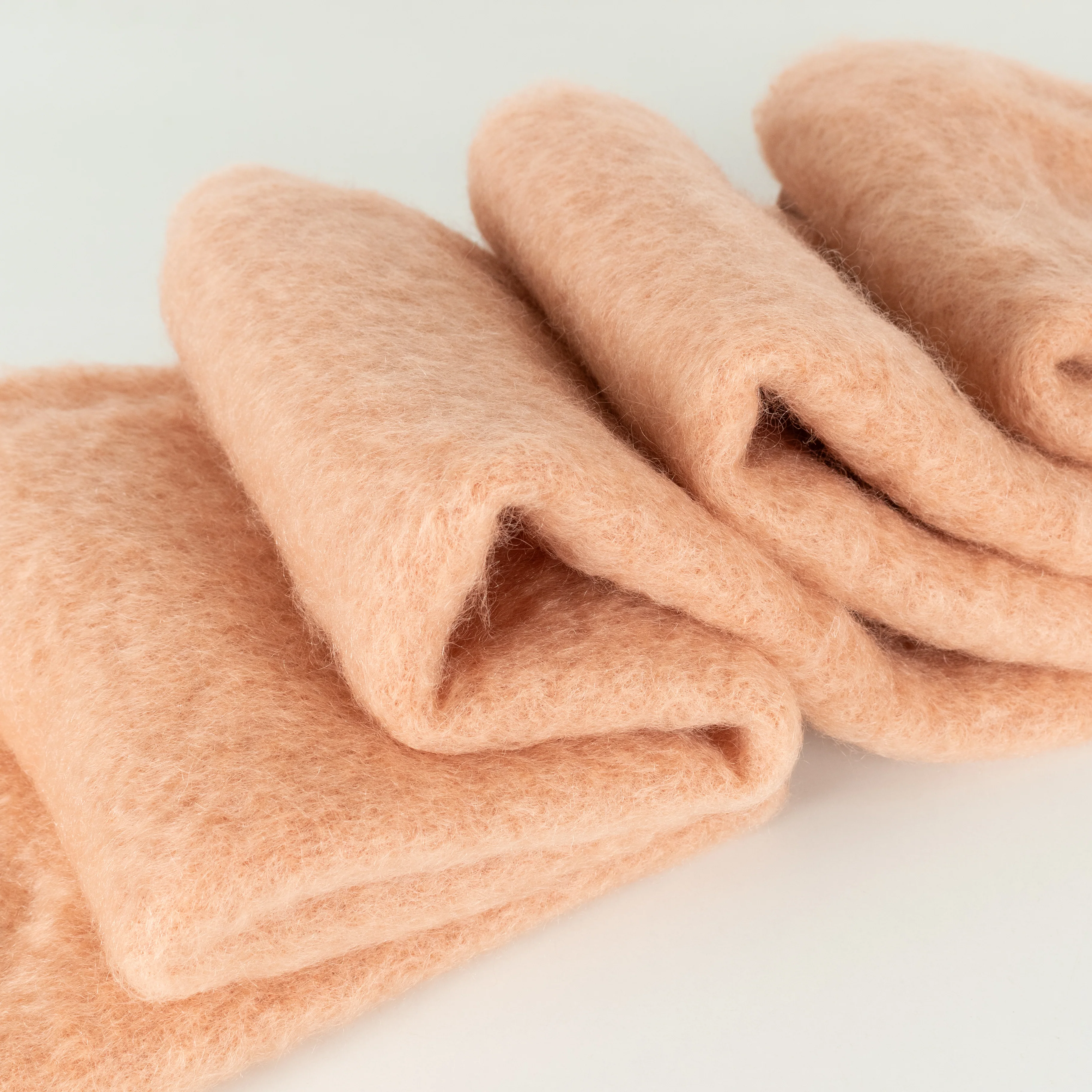 Jil Sander Peach Mohair And Wool Scarf With Giant Fringe - Image 5
