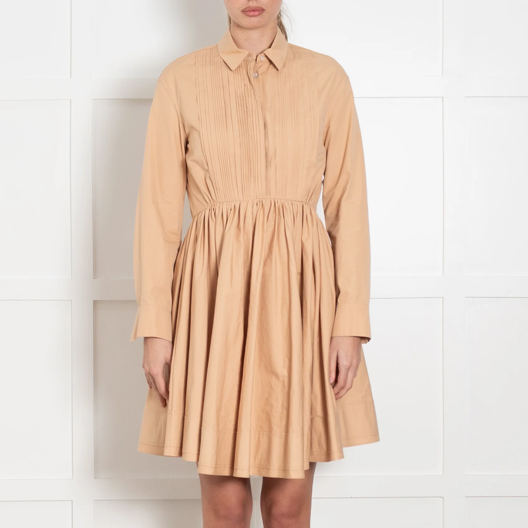 Jil Sander Nude Nouvelle Cotton Shirt Dress - Image 2