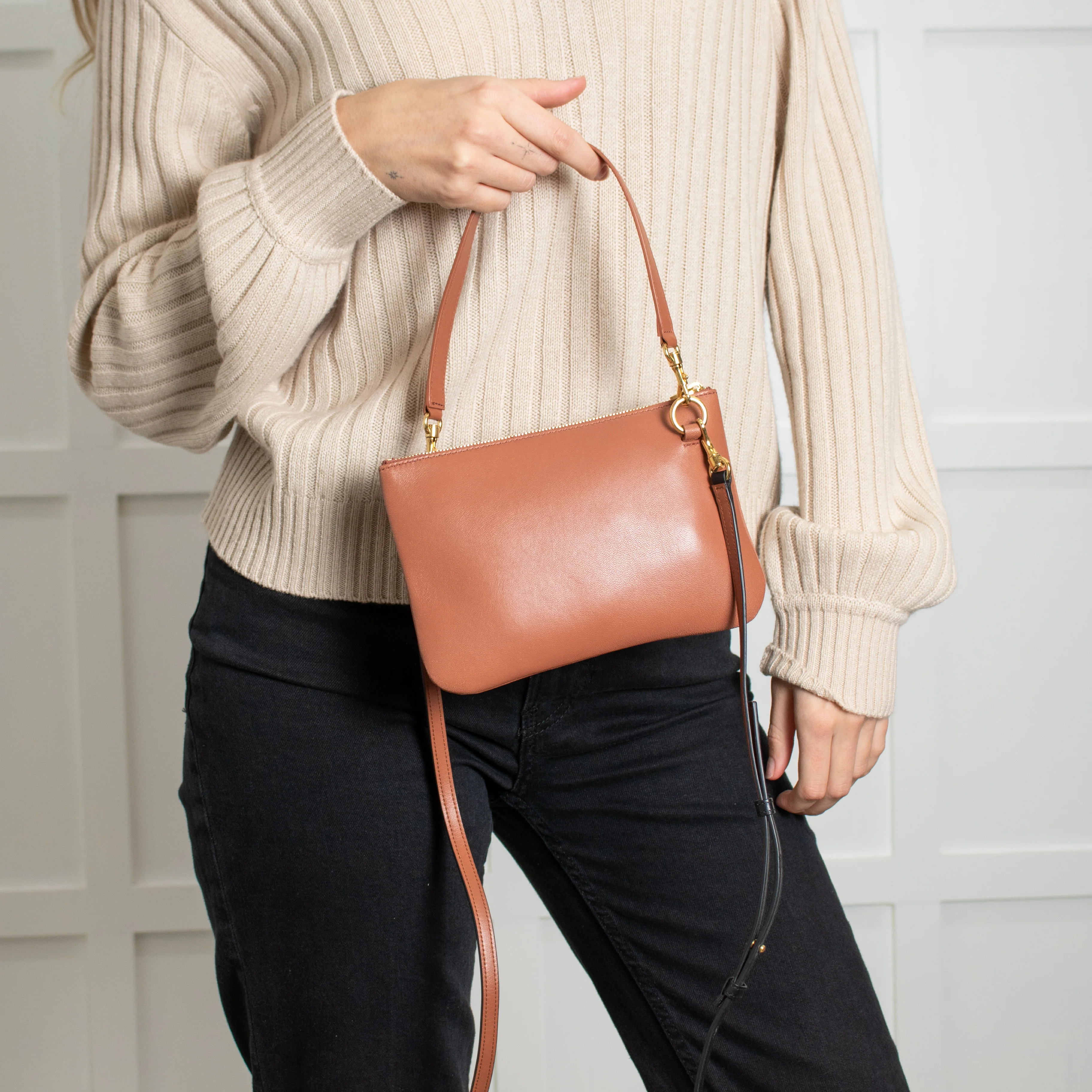 Jill Sander Tan Leather Small Pochette - Image 6