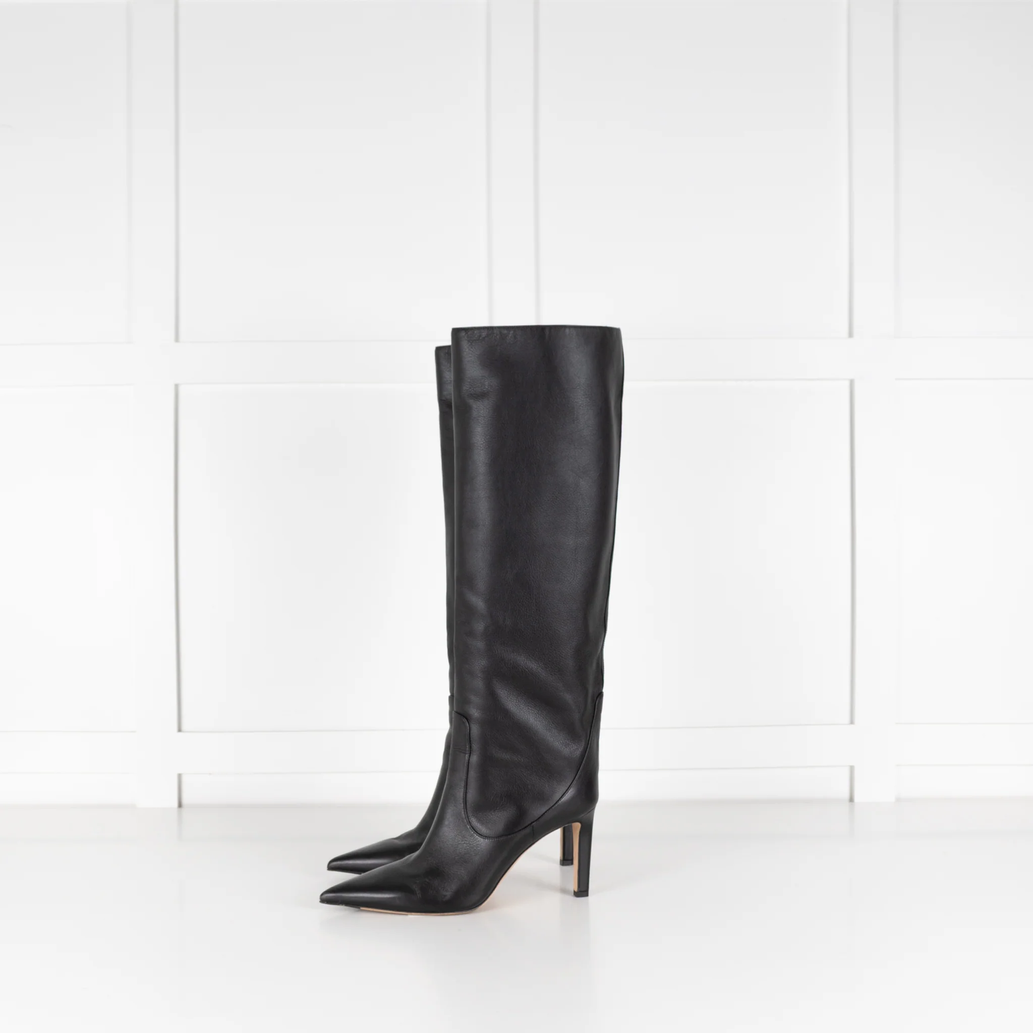 Jimmy Choo Black Knee Length Leather Boots - Image 3