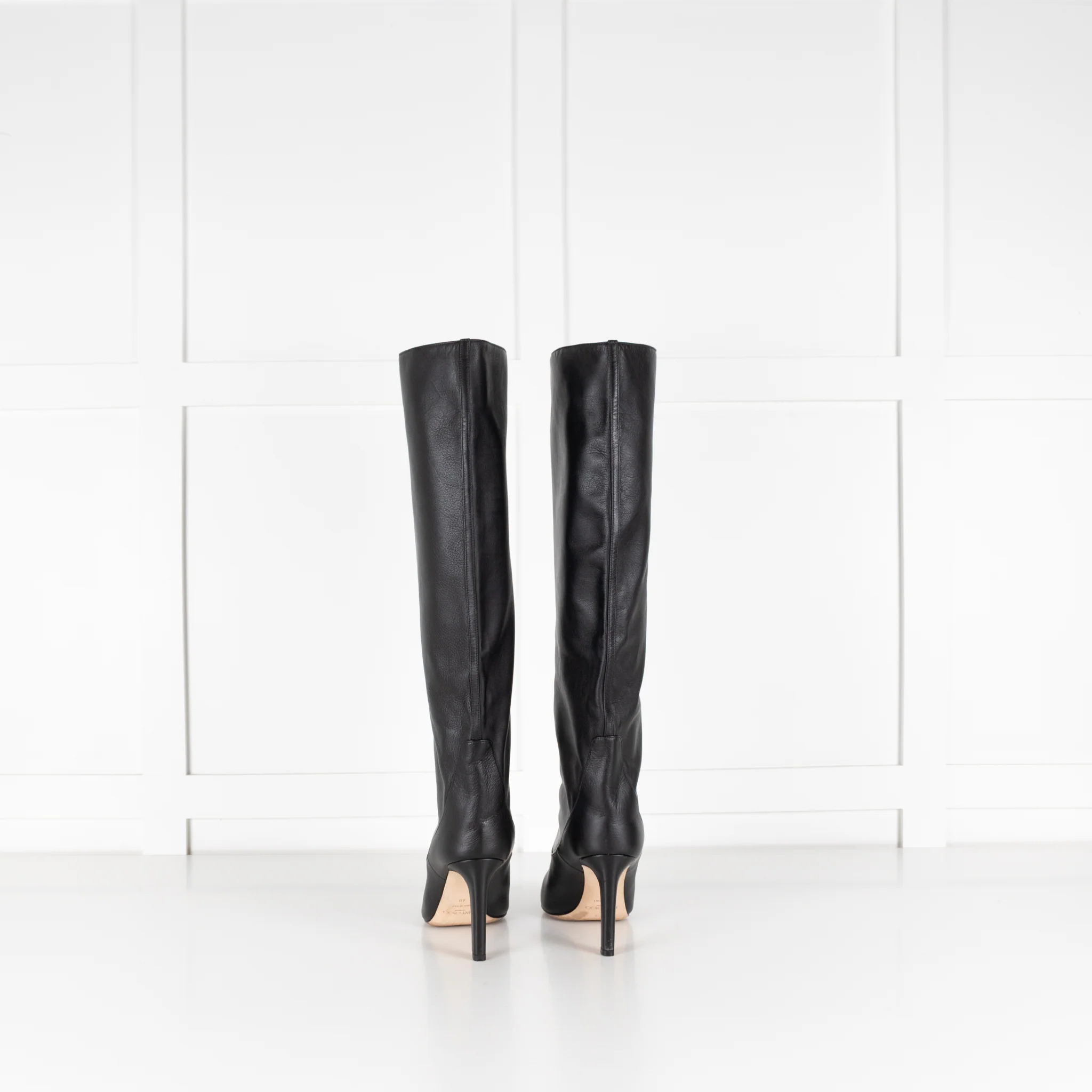 Jimmy Choo Black Knee Length Leather Boots - Image 4