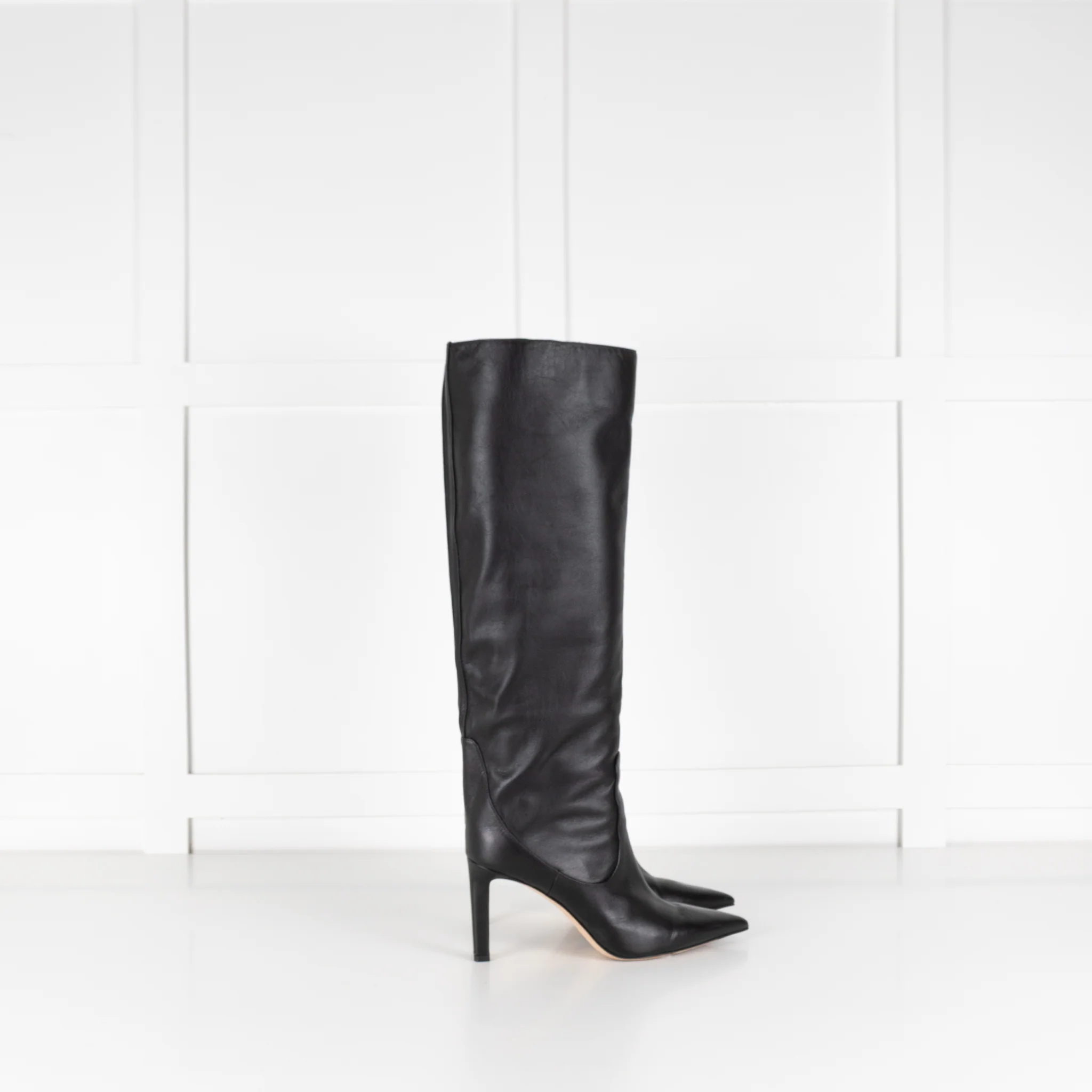 Jimmy Choo Black Knee Length Leather Boots - Image 5