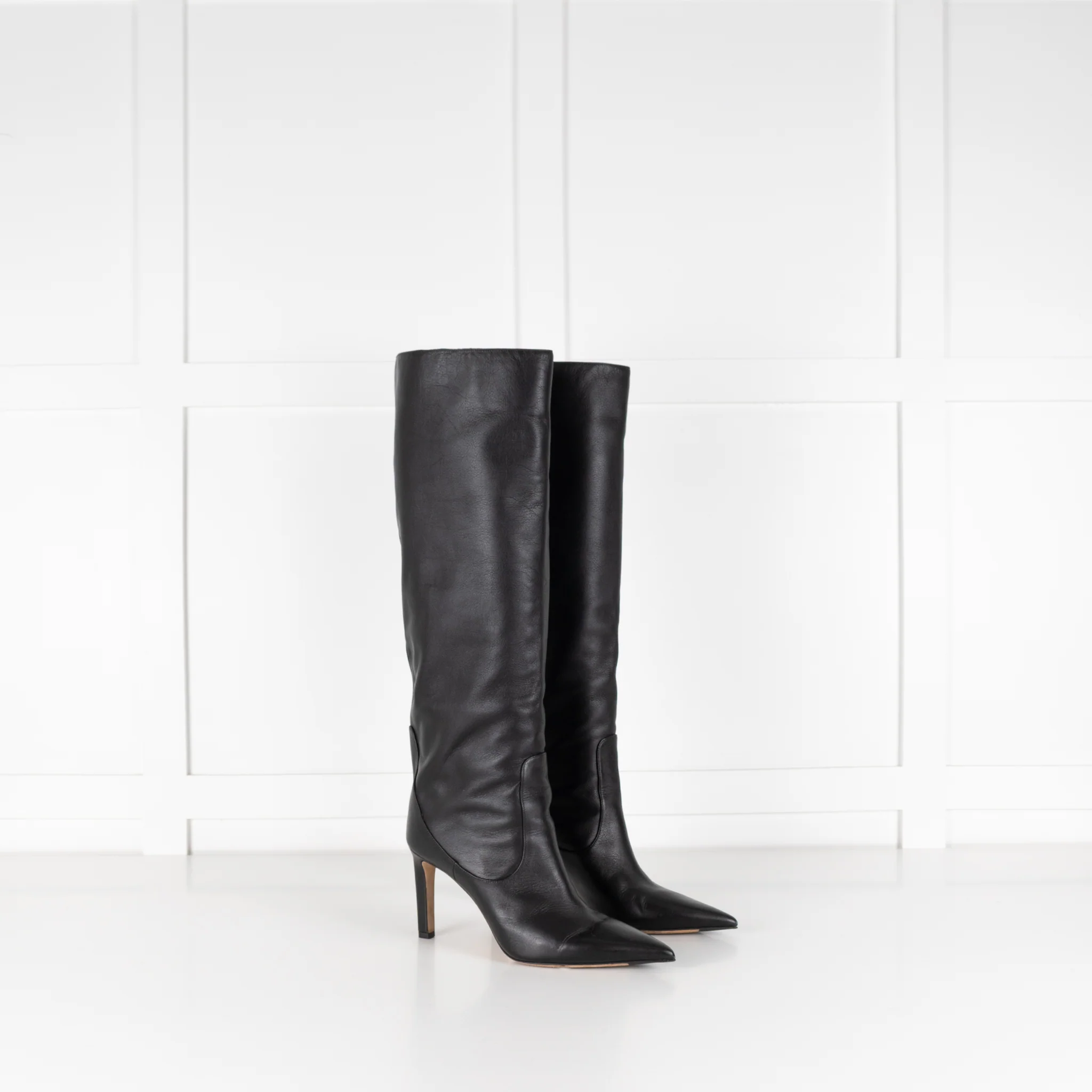 Jimmy Choo Black Knee Length Leather Boots - Image 6