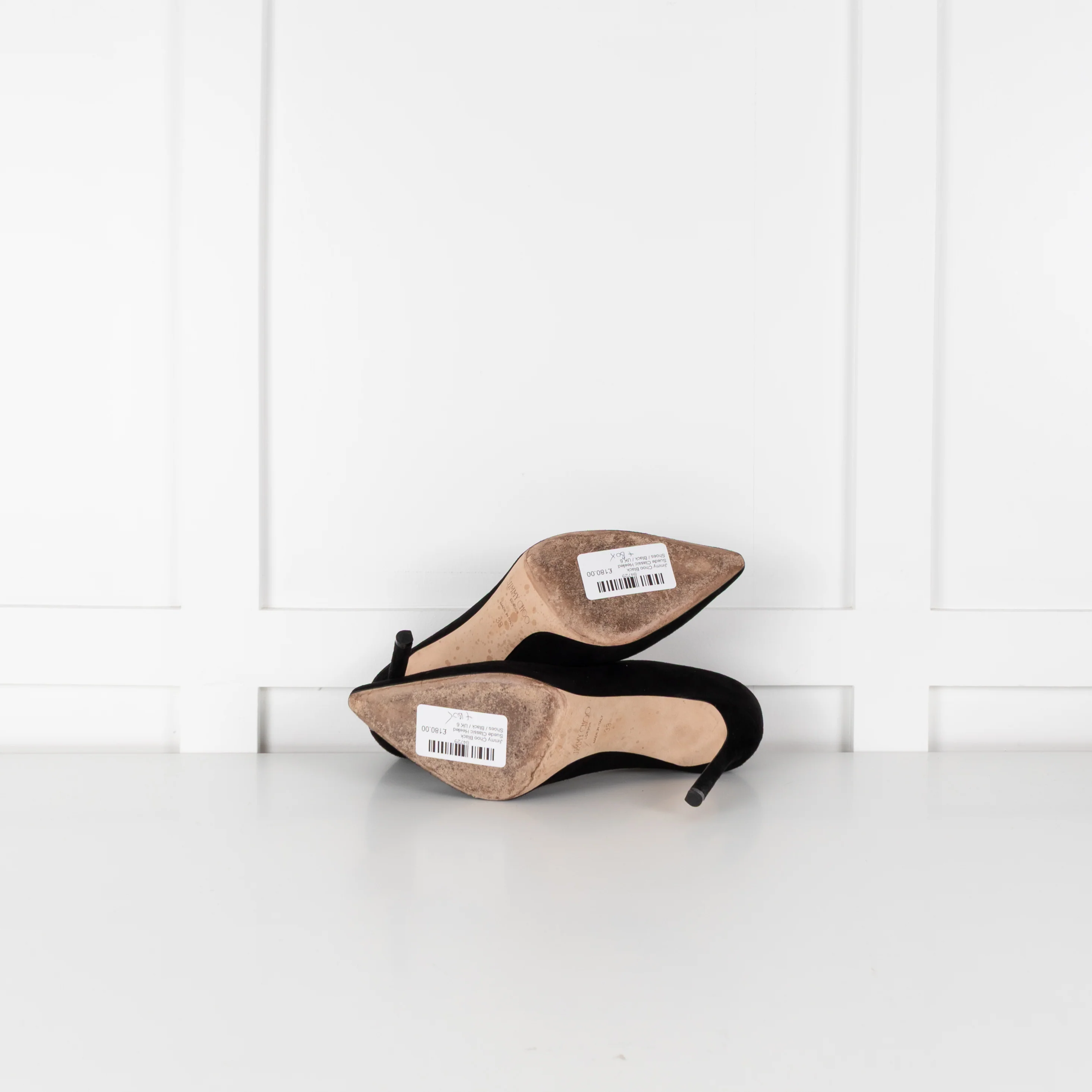 Jimmy Choo Black Suede Classic Heeled Shoes - Image 7