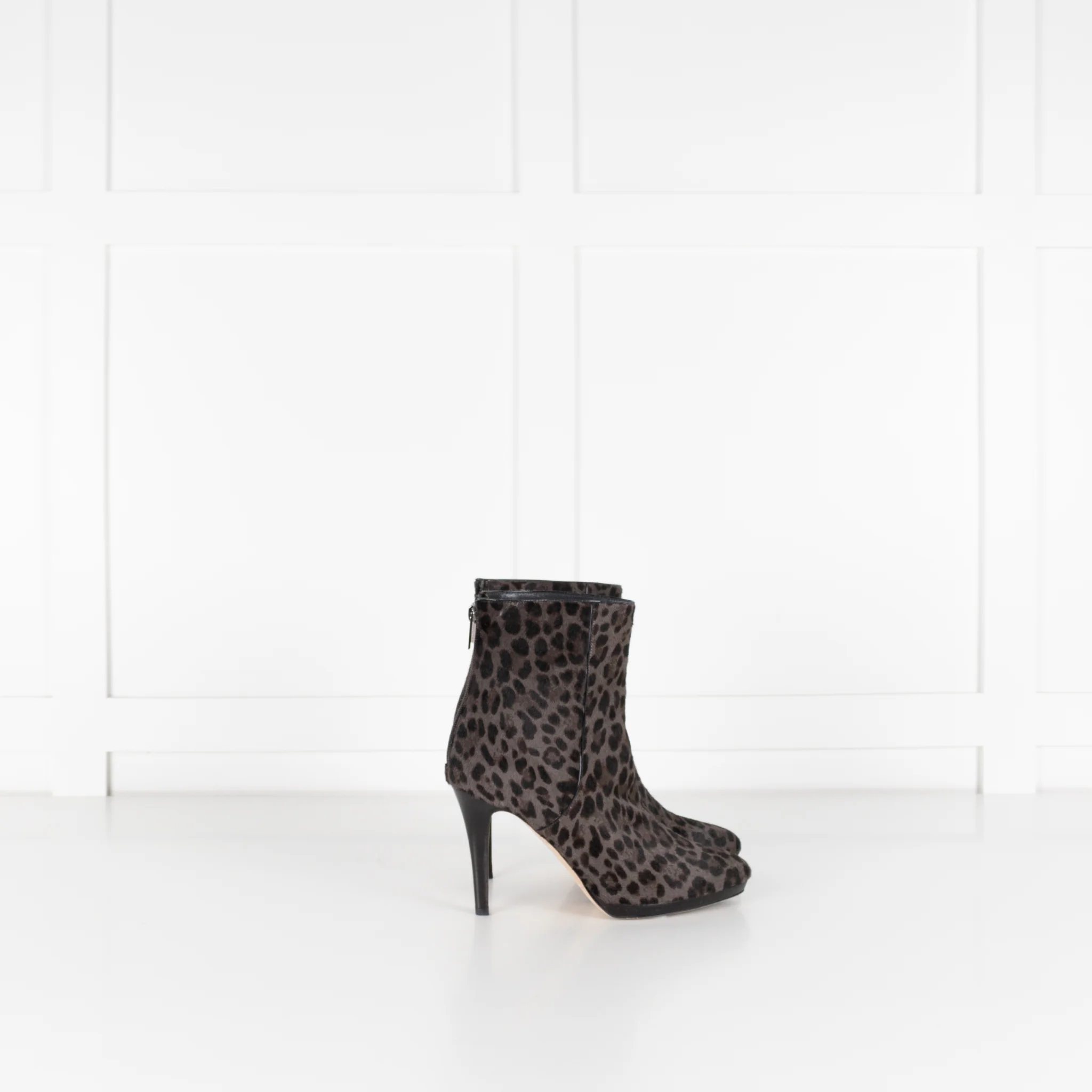 Jimmy Choo Gia Grey Mid Pony Ankle Boots - Image 6