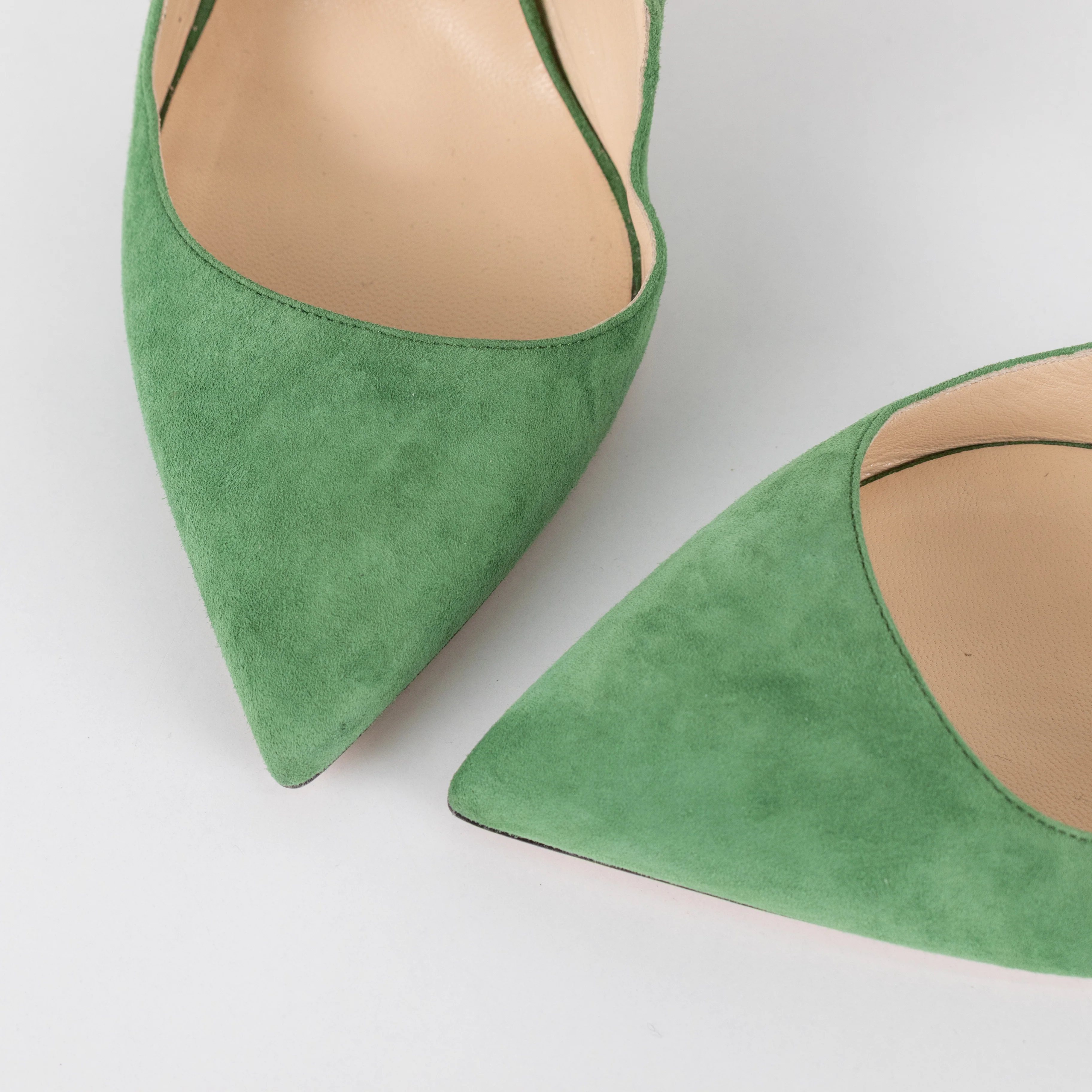 Jimmy Choo Green Suede Lancer Heels - Image 9