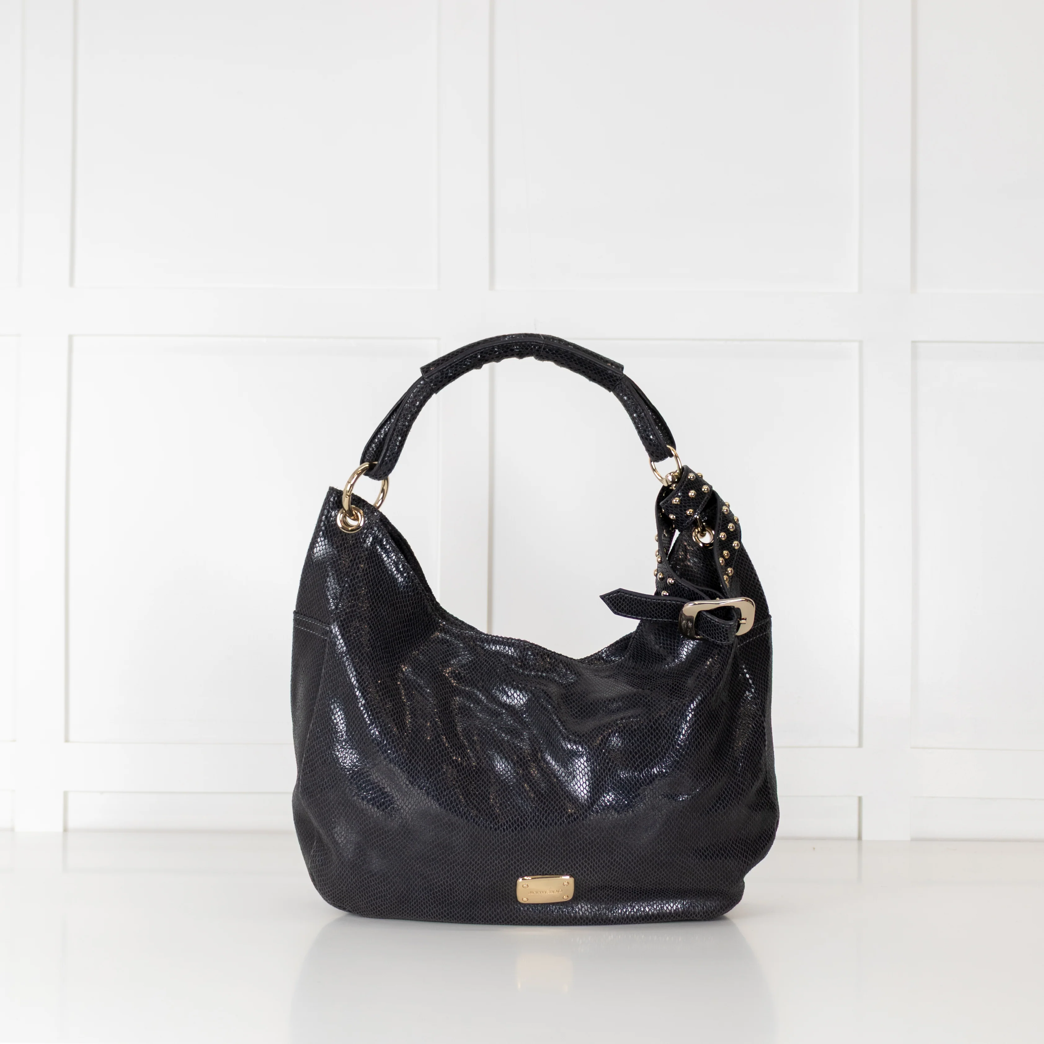 Jimmy Choo Grey Embossed Leather Bag