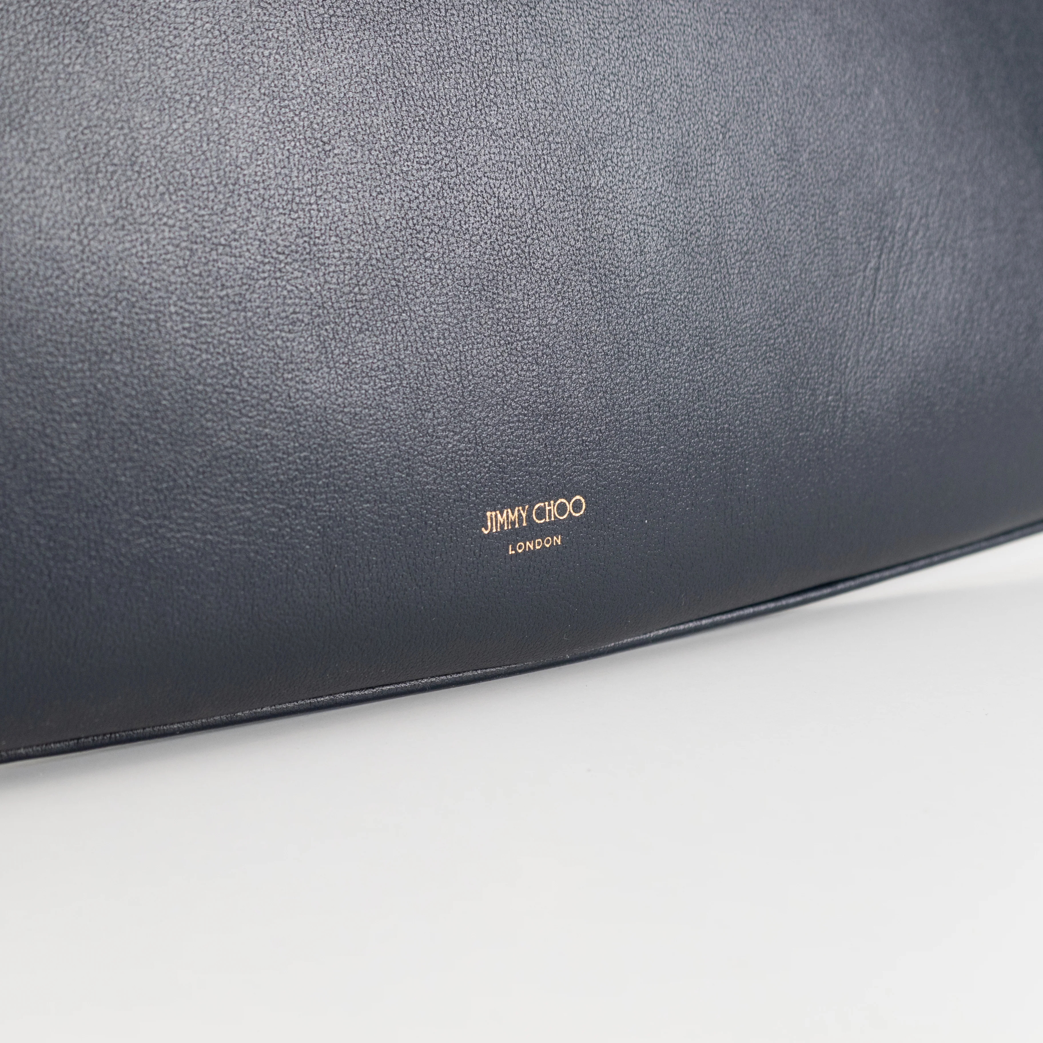 Jimmy Choo Navy Shoulder Bag with Geometric Chain - Image 13