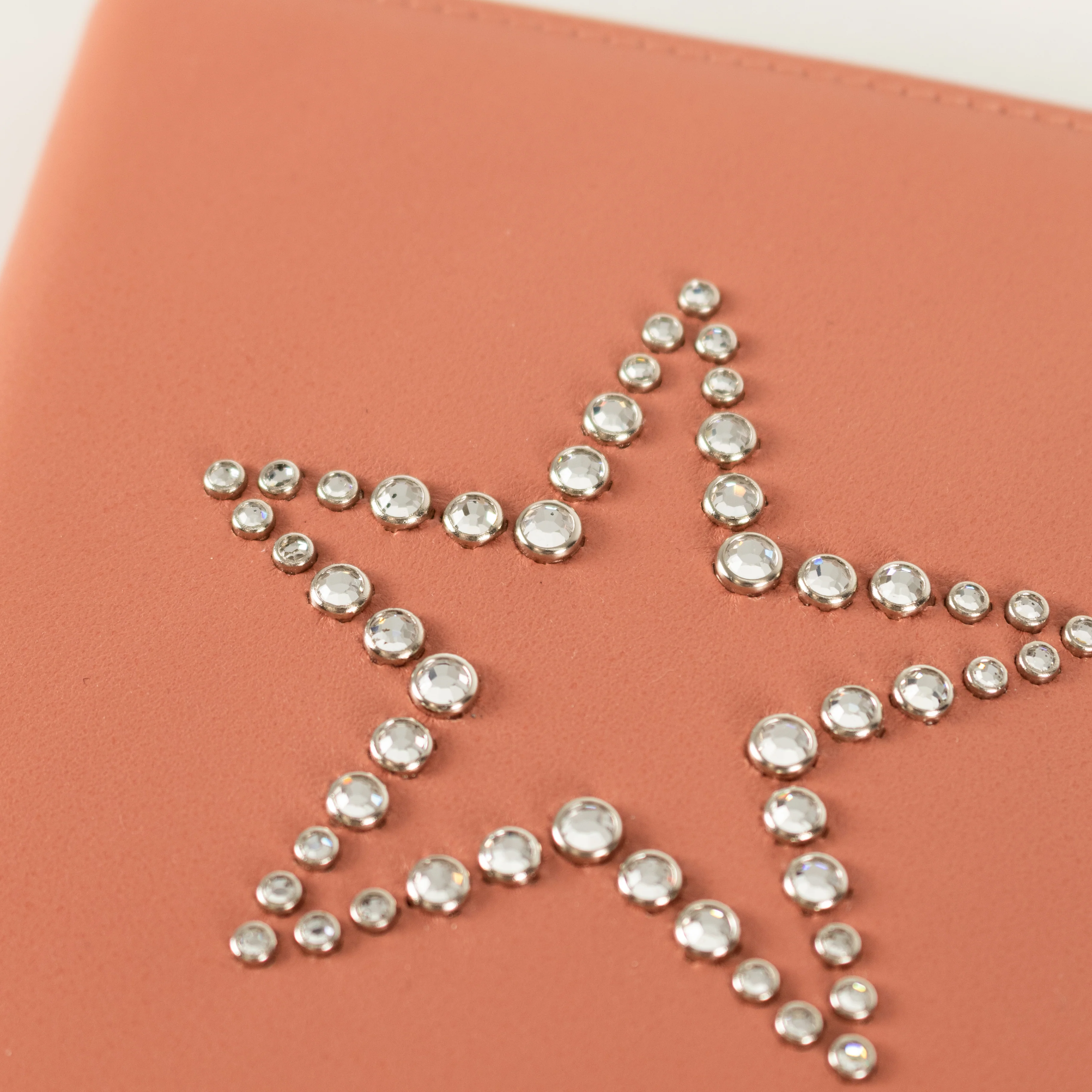 Jimmy Choo Pink Analya Star Studded Leather Passport Holder - Image 8