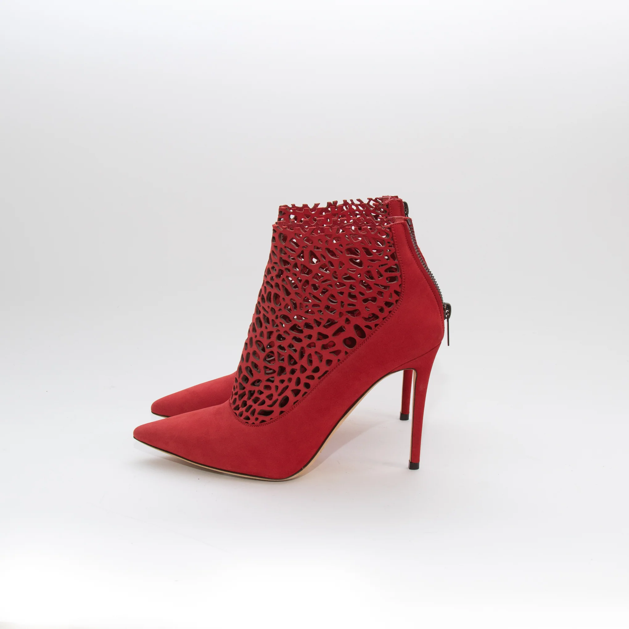 Jimmy Choo Red Cut Out Shoe Boots - Image 3